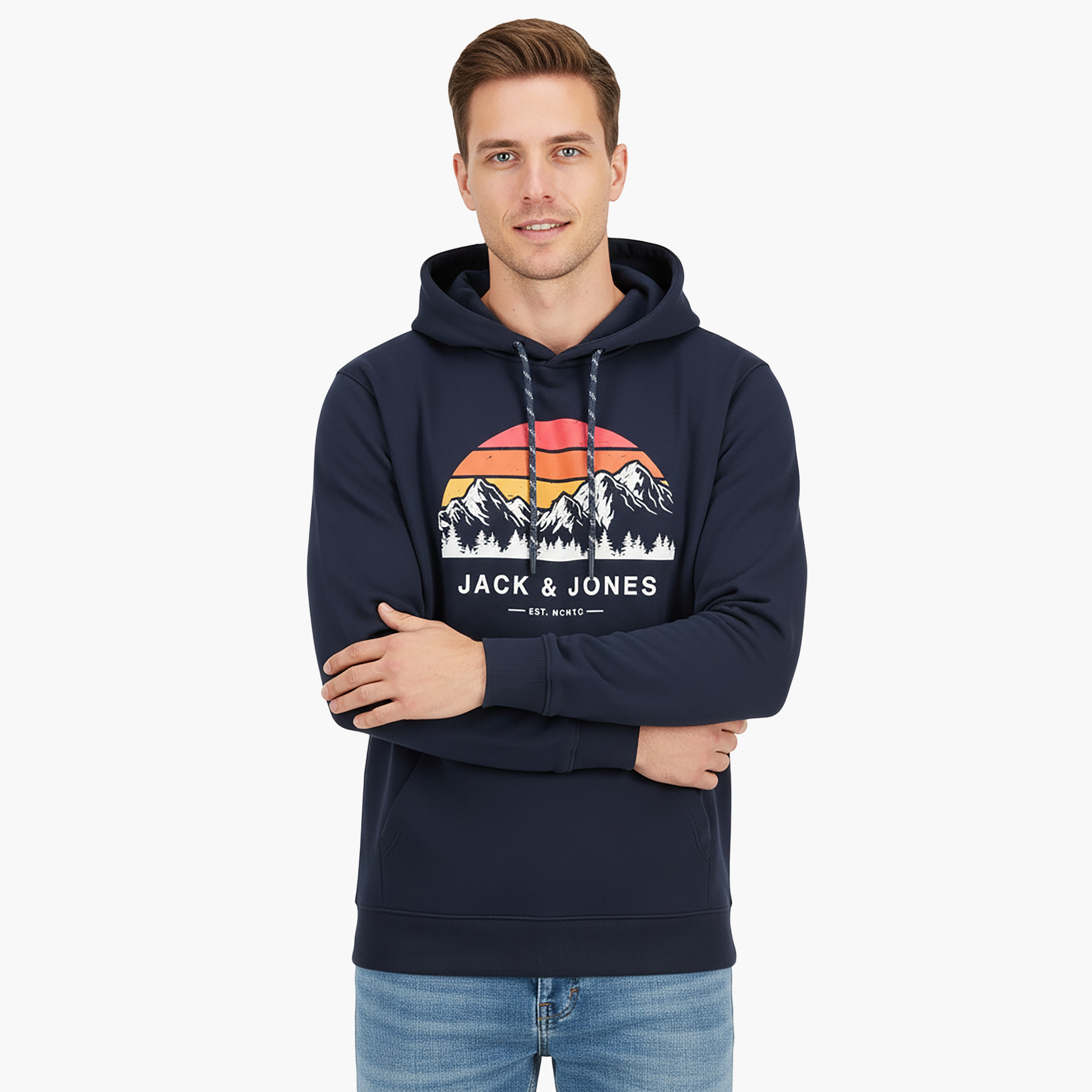 Jack & Jones Graphic Printed Long Sleeves Men's Hoodie-men-winterwear-hoodiesandsweatshirts-image-1