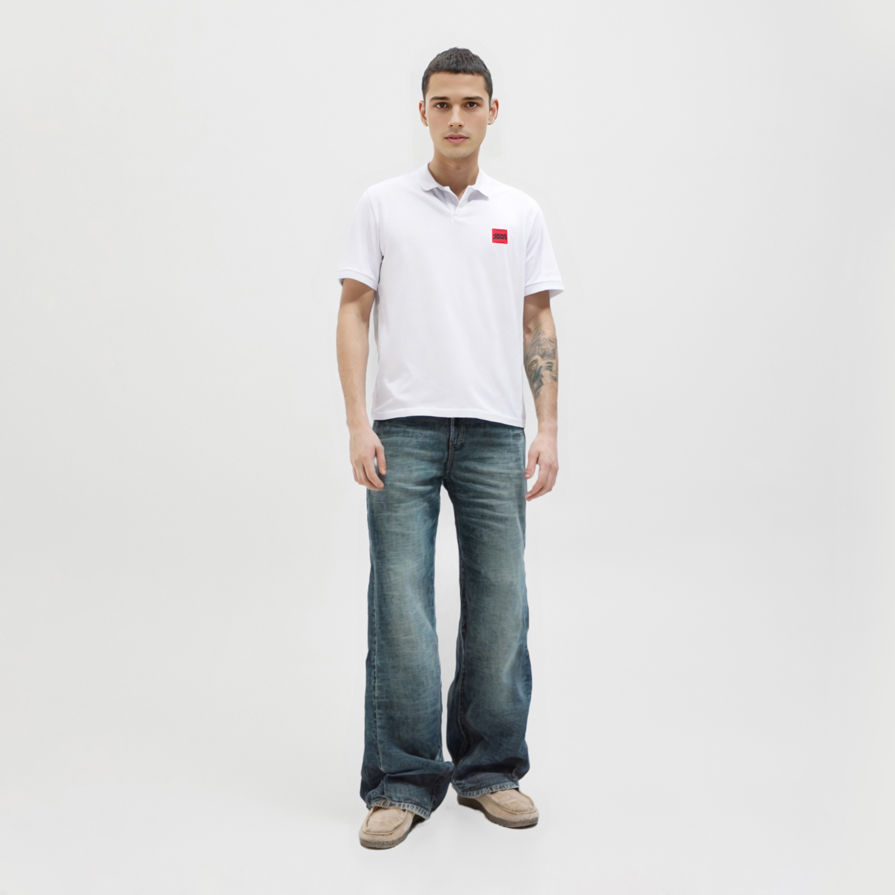 Jack & Jones Plain Collared Short Sleeves Men's Polo T-Shirt-men-clothing-tshirtsandpolos-polos-image-2