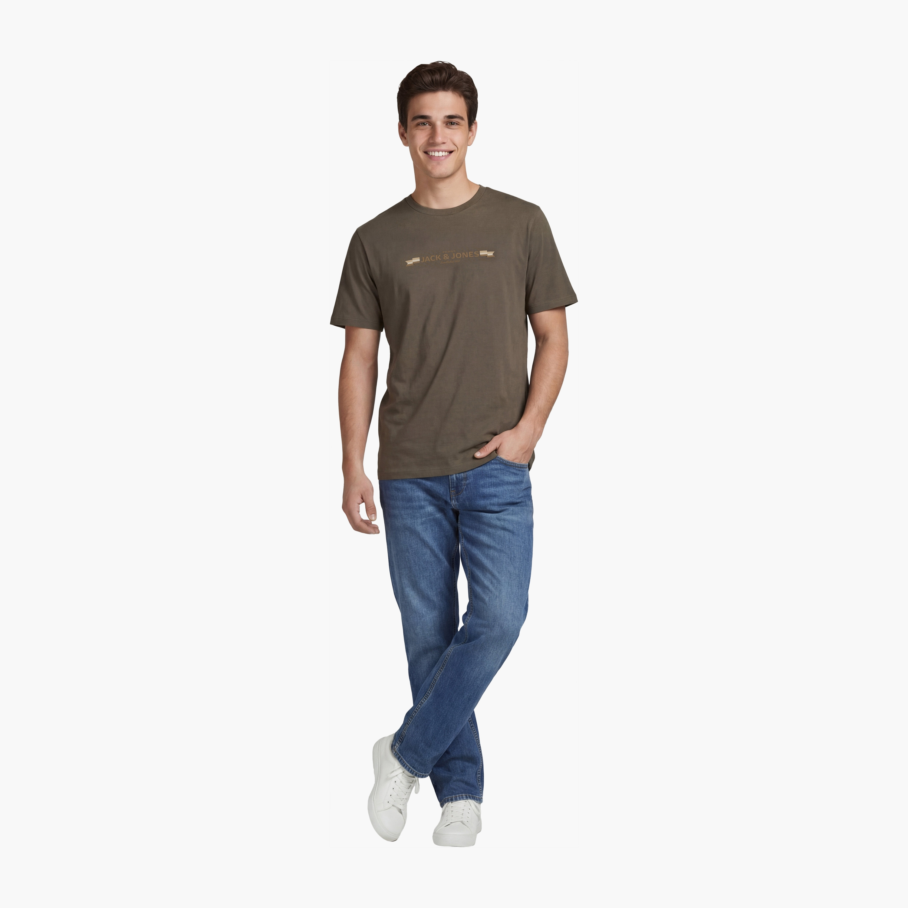 تيشيرت رجالي سادة بياقة دائرية وأكمام قصيرة من جاك ان جونز-men-clothing-tshirtsandpolos-tshirts-image-7