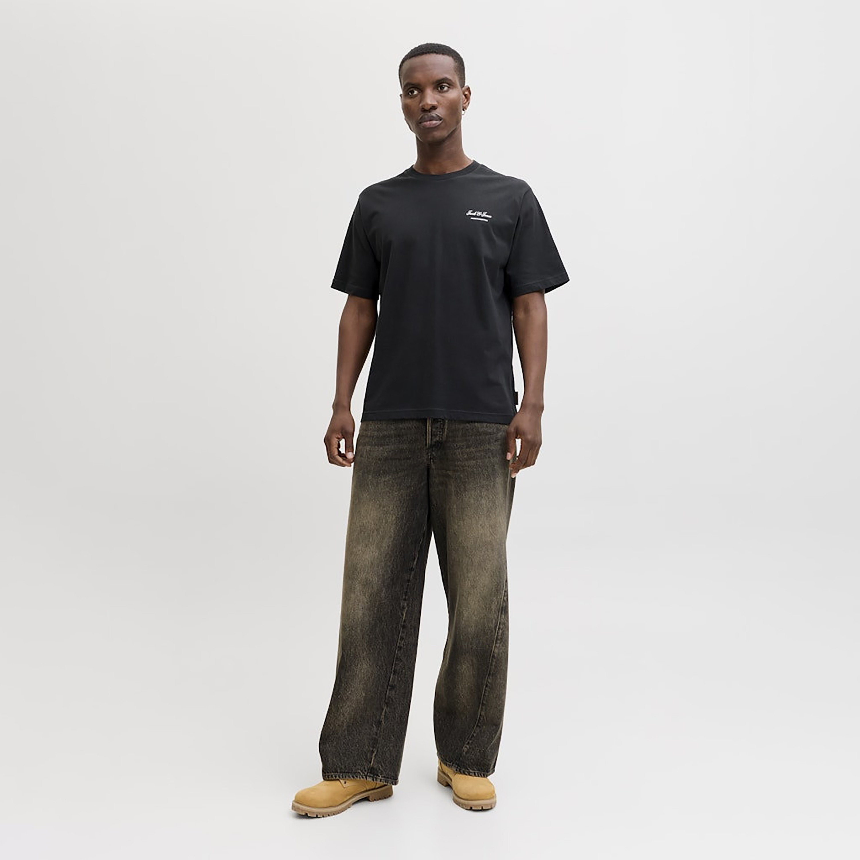 Jack & Jones Plain Crew Neck Short Sleeves Men's T-Shirt-men-clothing-tshirtsandpolos-tshirts-image-2