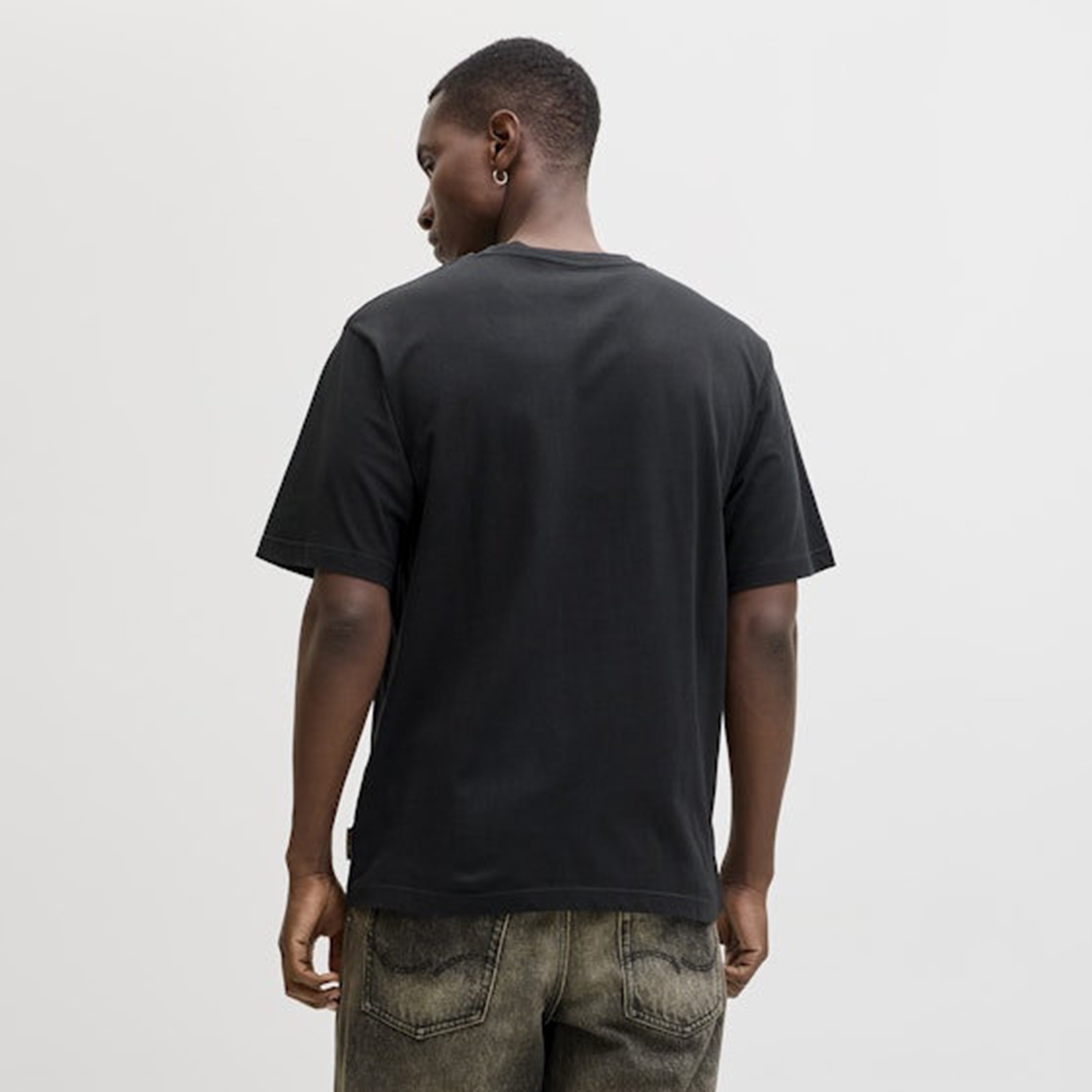 Jack & Jones Plain Crew Neck Short Sleeves Men's T-Shirt-men-clothing-tshirtsandpolos-tshirts-image-4