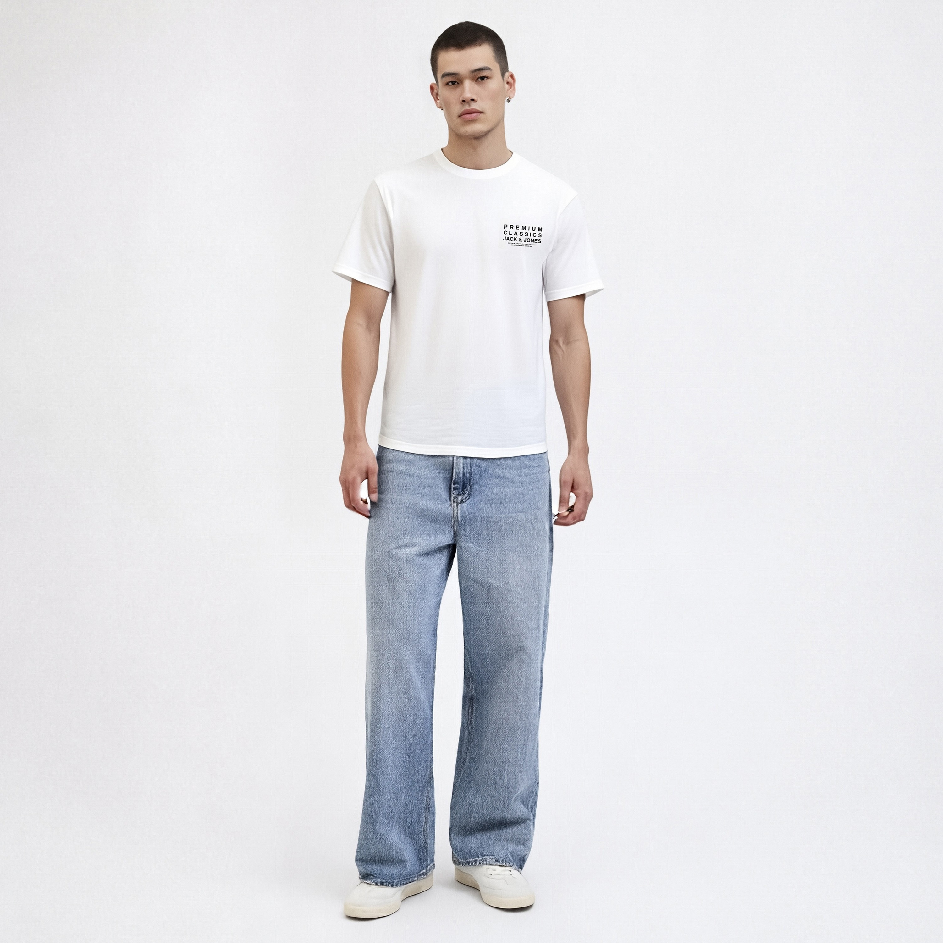 Jack & Jones Plain Crew Neck Short Sleeves Men's T-Shirt-men-clothing-tshirtsandpolos-tshirts-image-2