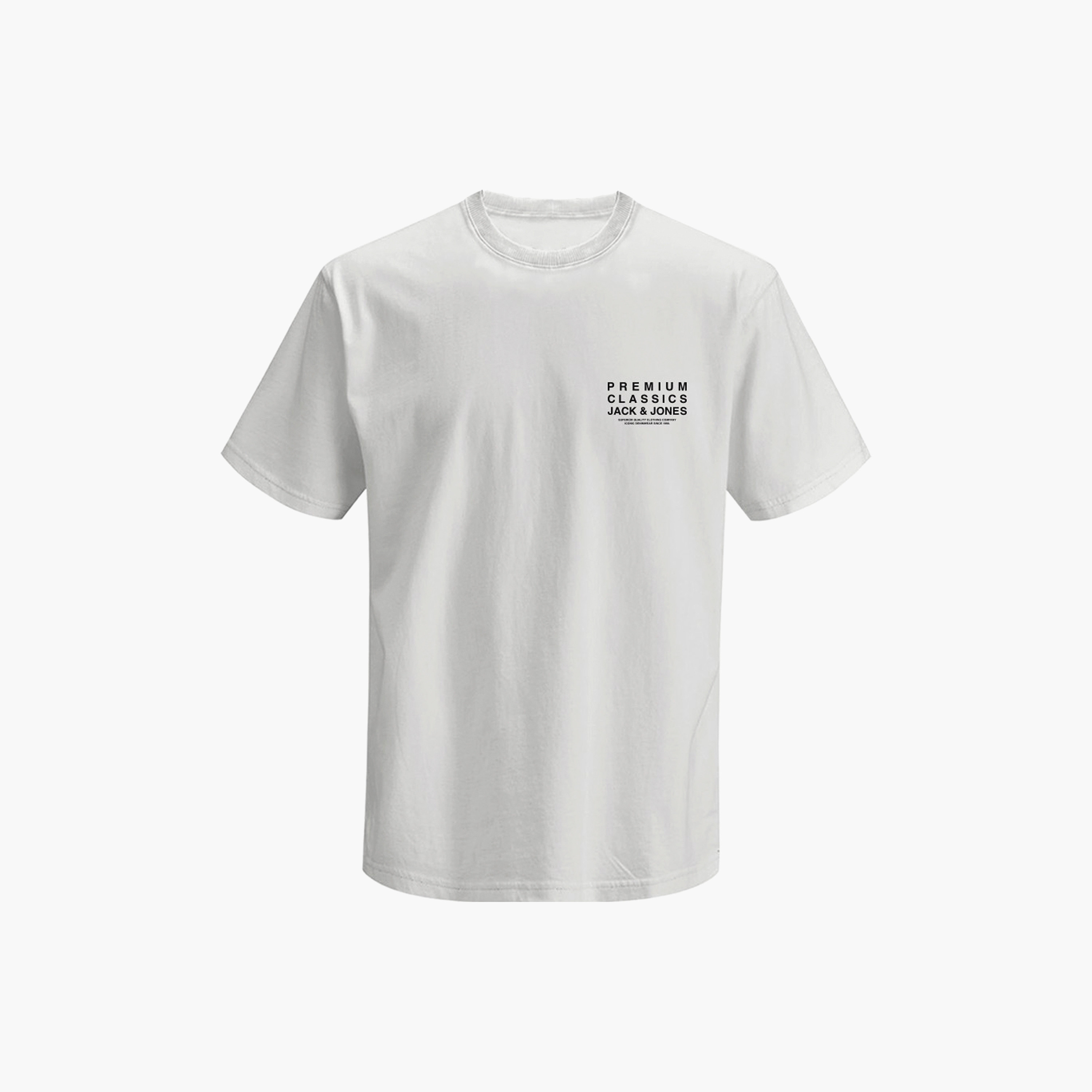 Jack & Jones Plain Crew Neck Short Sleeves Men's T-Shirt-men-clothing-tshirtsandpolos-tshirts-image-3