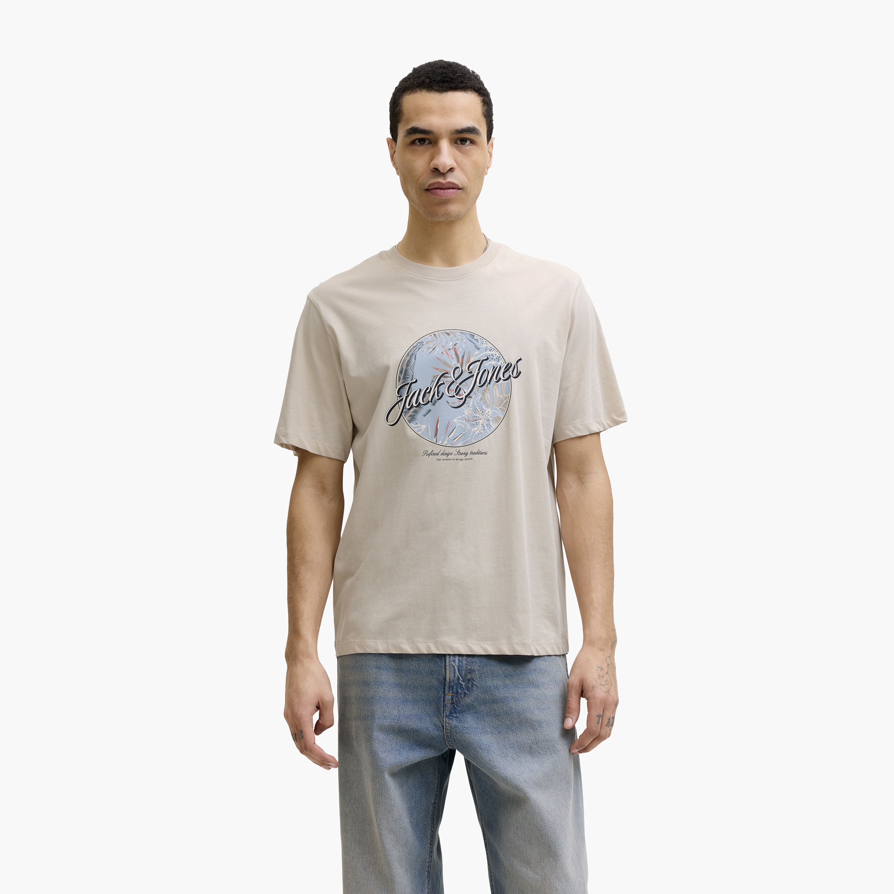 Jack & Jones Graphic Crew Neck Short Sleeves Men's T-Shirt-men-clothing-tshirtsandpolos-tshirts-image-1