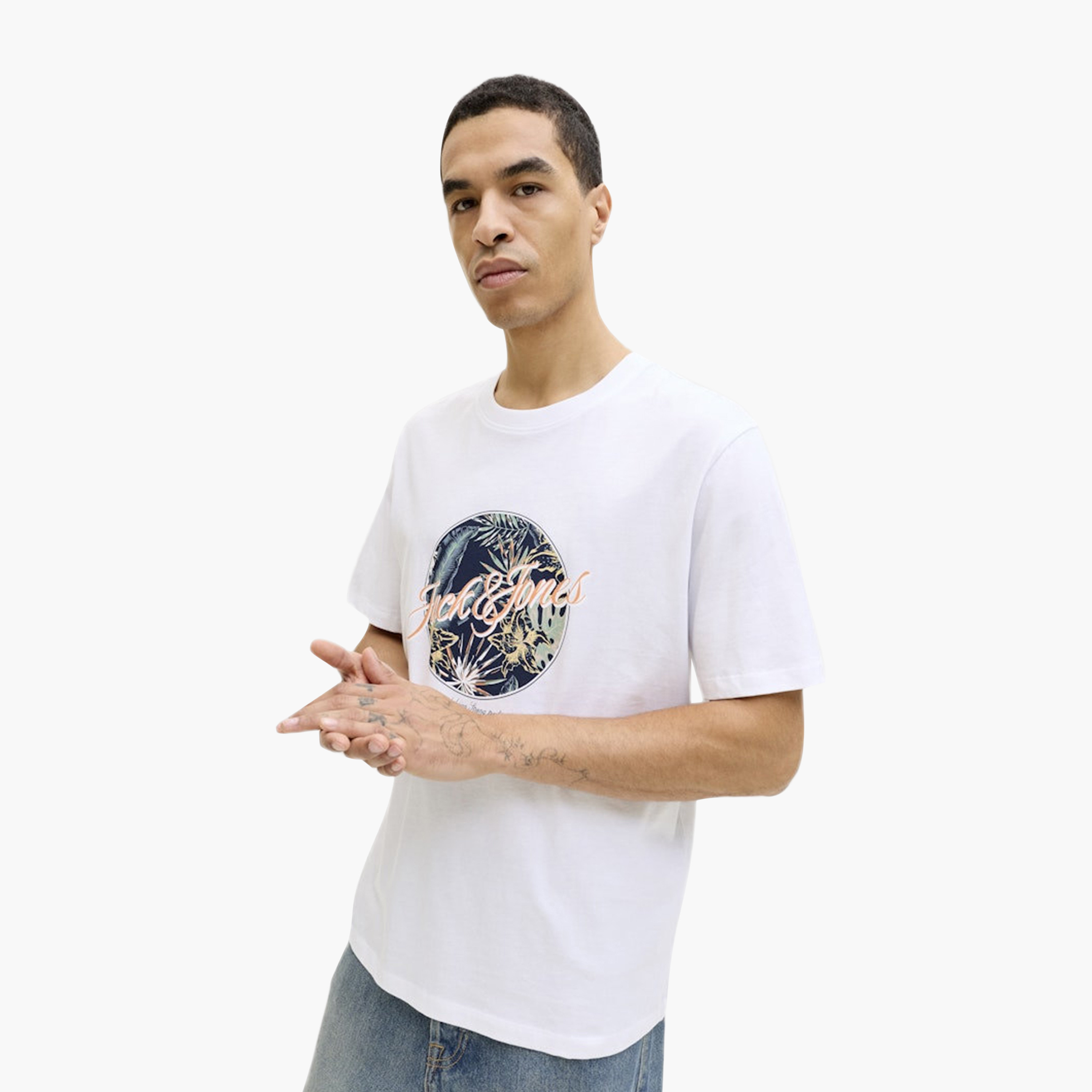 Jack & Jones Graphic Crew Neck Short Sleeves Men's T-Shirt-men-clothing-tshirtsandpolos-tshirts-image-3
