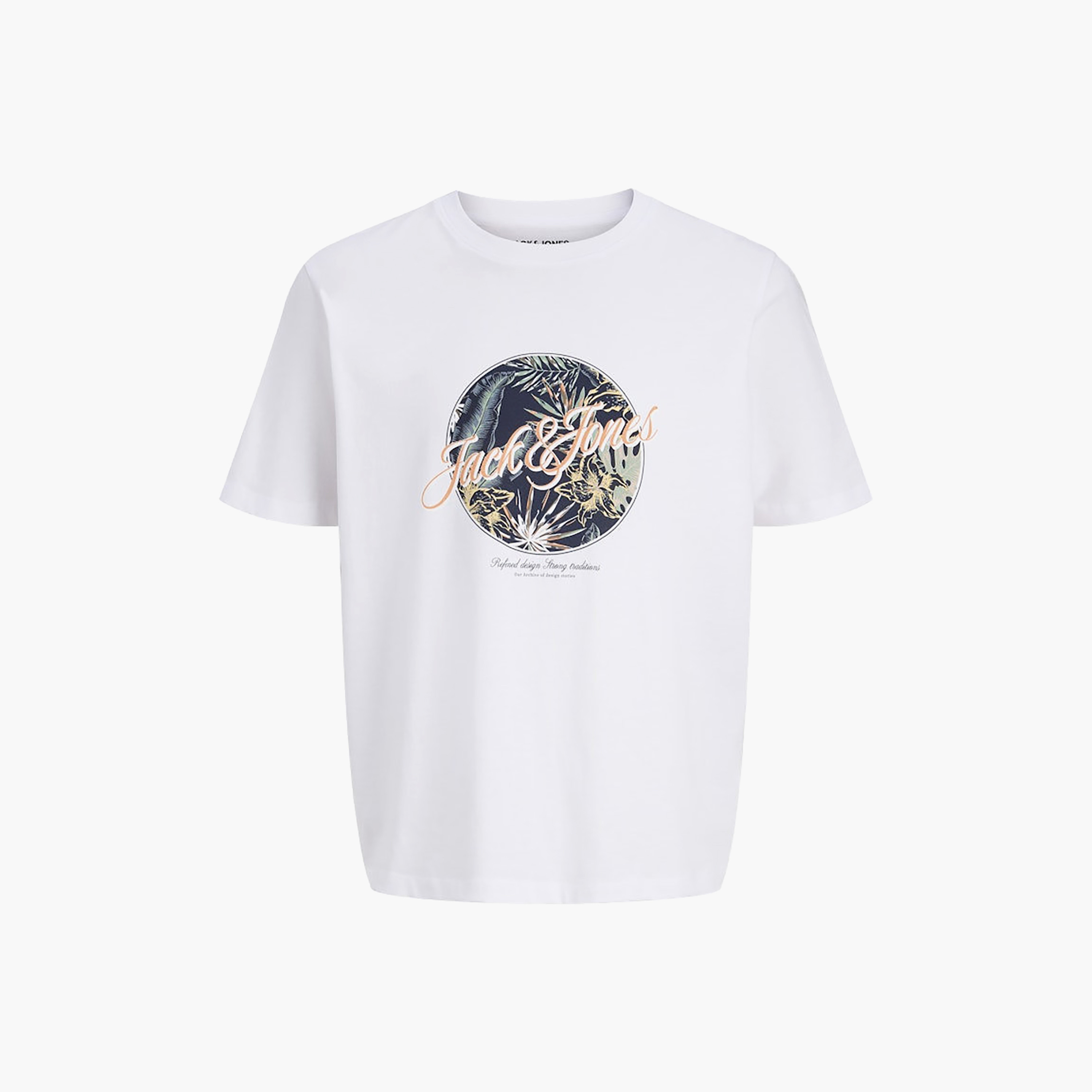 تي شيرت رجالي بأكمام قصيرة ورقبة دائرية ورسومات جرافيكية من جاك اند جونز-men-clothing-tshirtsandpolos-tshirts-image-7