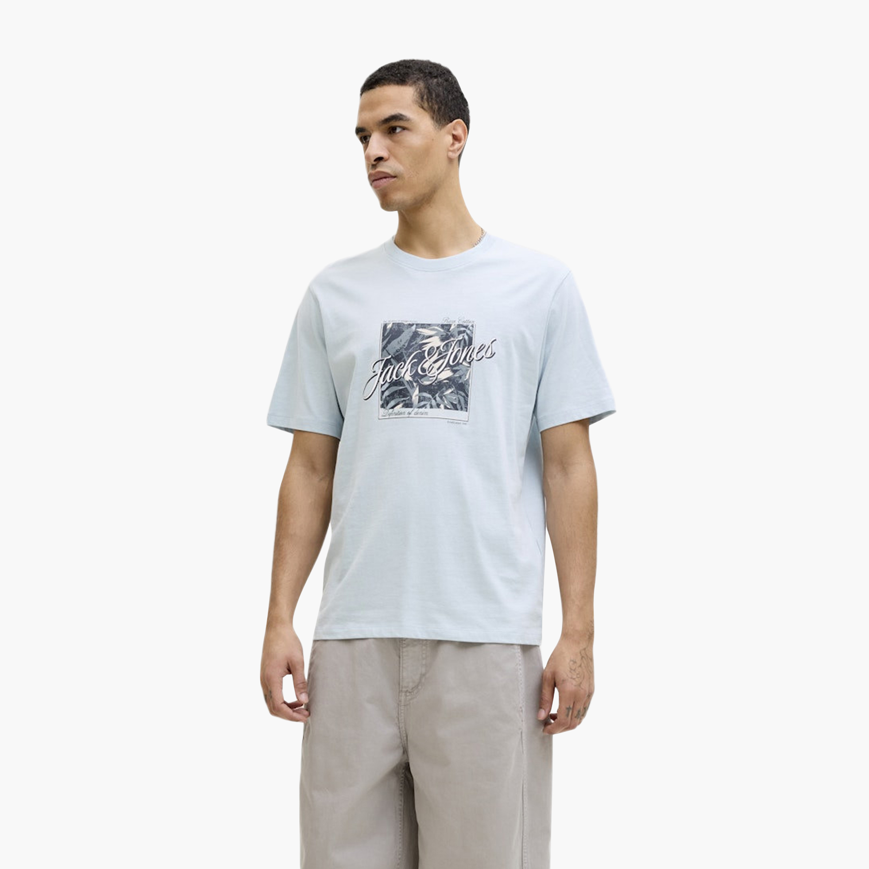 Jack & Jones Graphic Crew Neck Short Sleeves Men's T-Shirt-men-clothing-tshirtsandpolos-tshirts-image-1