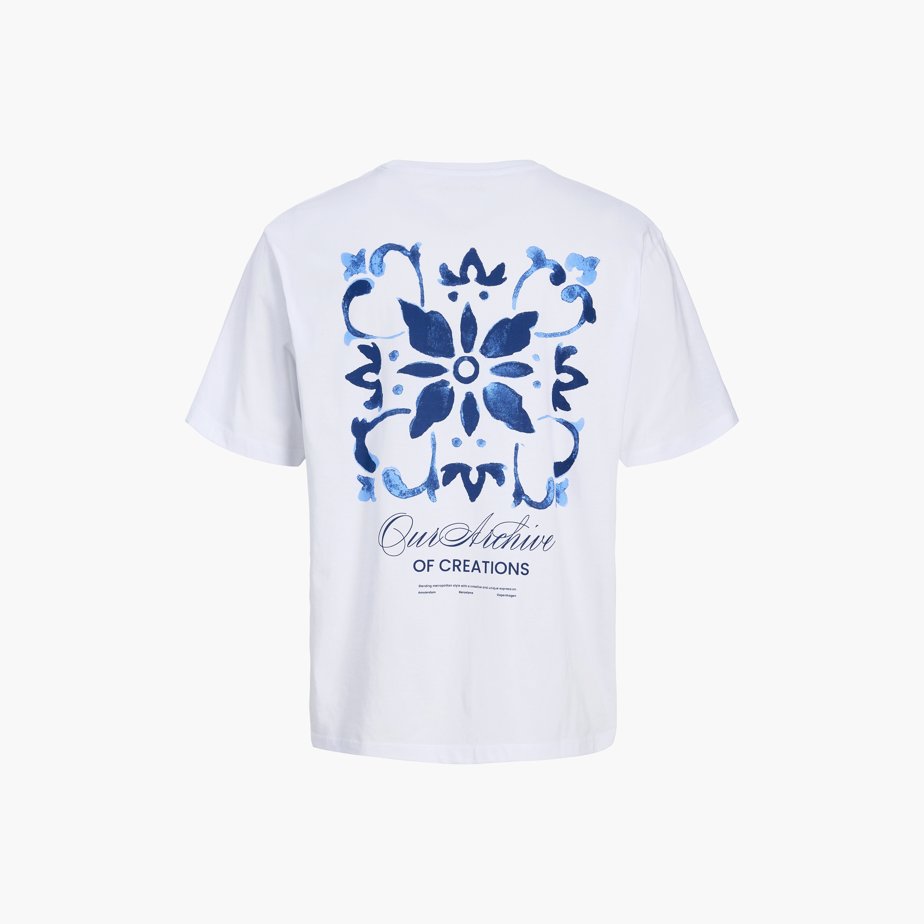 تيشيرت رجالي مطبوع برسومات بياقة دائرية وأكمام قصيرة من جاك ان جونز-men-clothing-tshirtsandpolos-tshirts-image-8