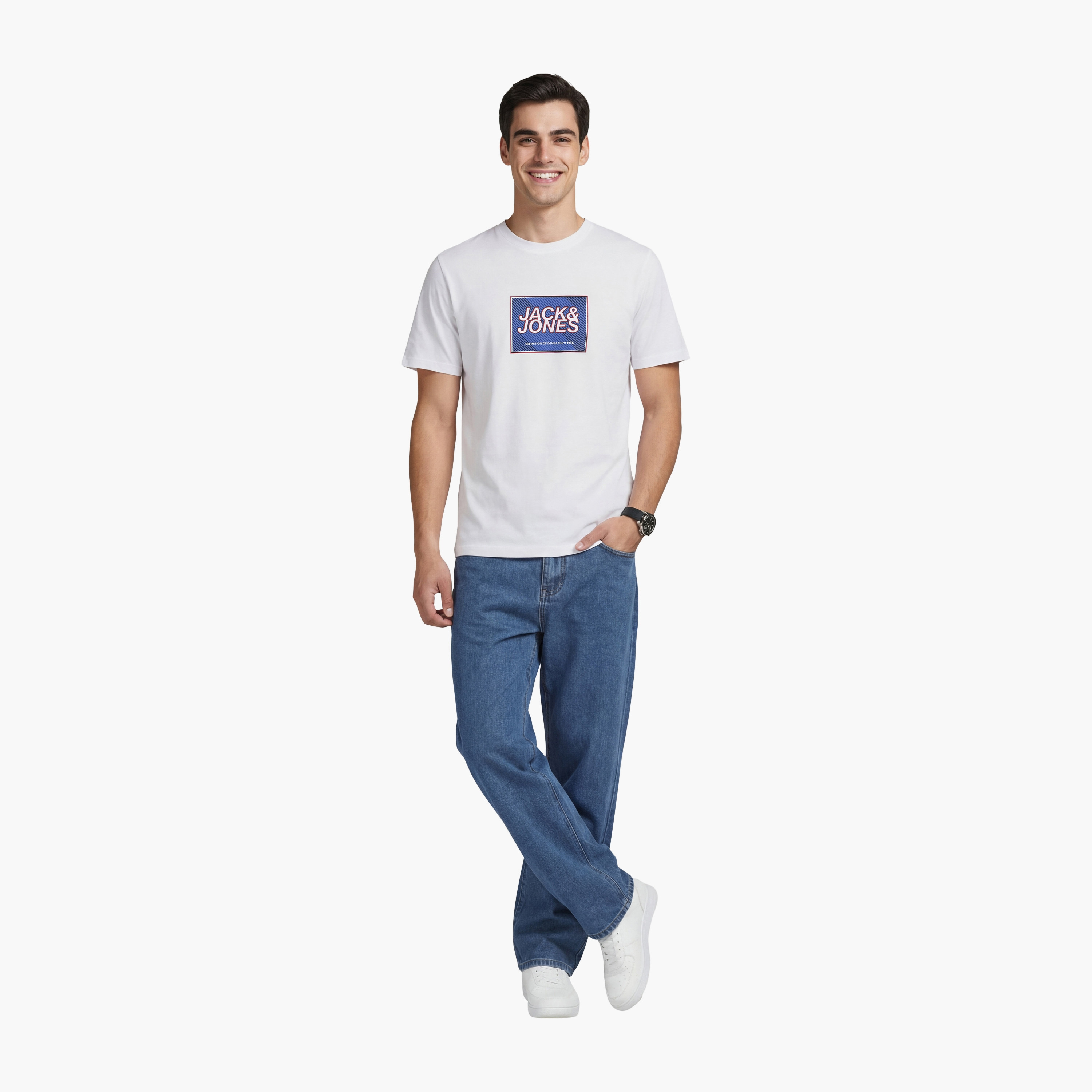 Jack & Jones Graphic Print Crew Neck Short Sleeves Men's T-Shirt-men-clothing-tshirtsandpolos-tshirts-image-2