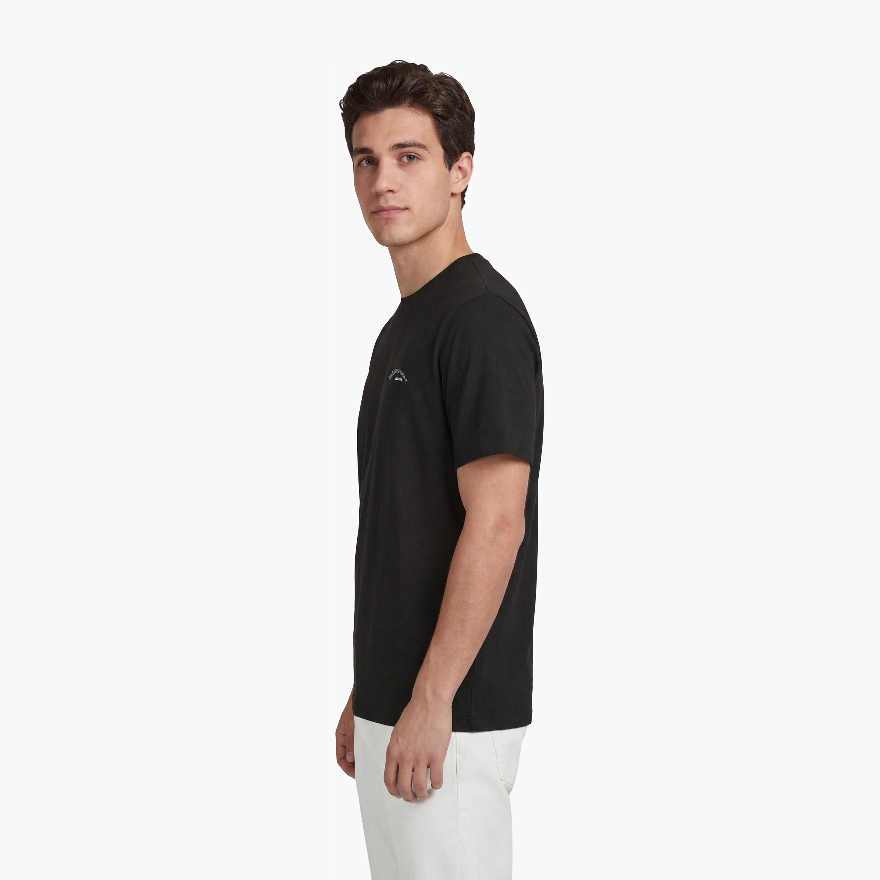 Jack & Jones Plain Crew Neck Short Sleeves Men's T-Shirt-men-clothing-tshirtsandpolos-tshirts-image-4
