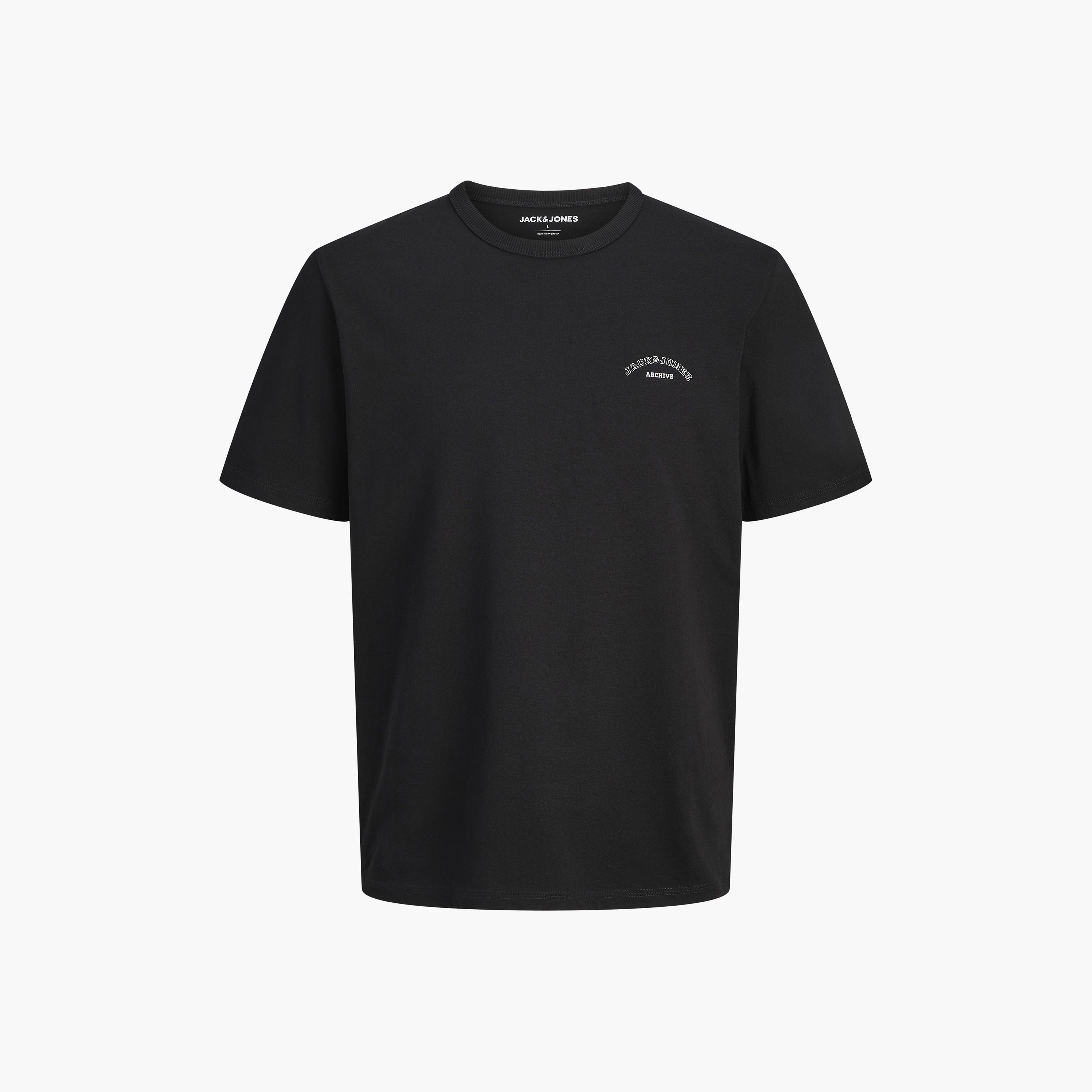 Jack & Jones Plain Crew Neck Short Sleeves Men's T-Shirt-men-clothing-tshirtsandpolos-tshirts-image-7