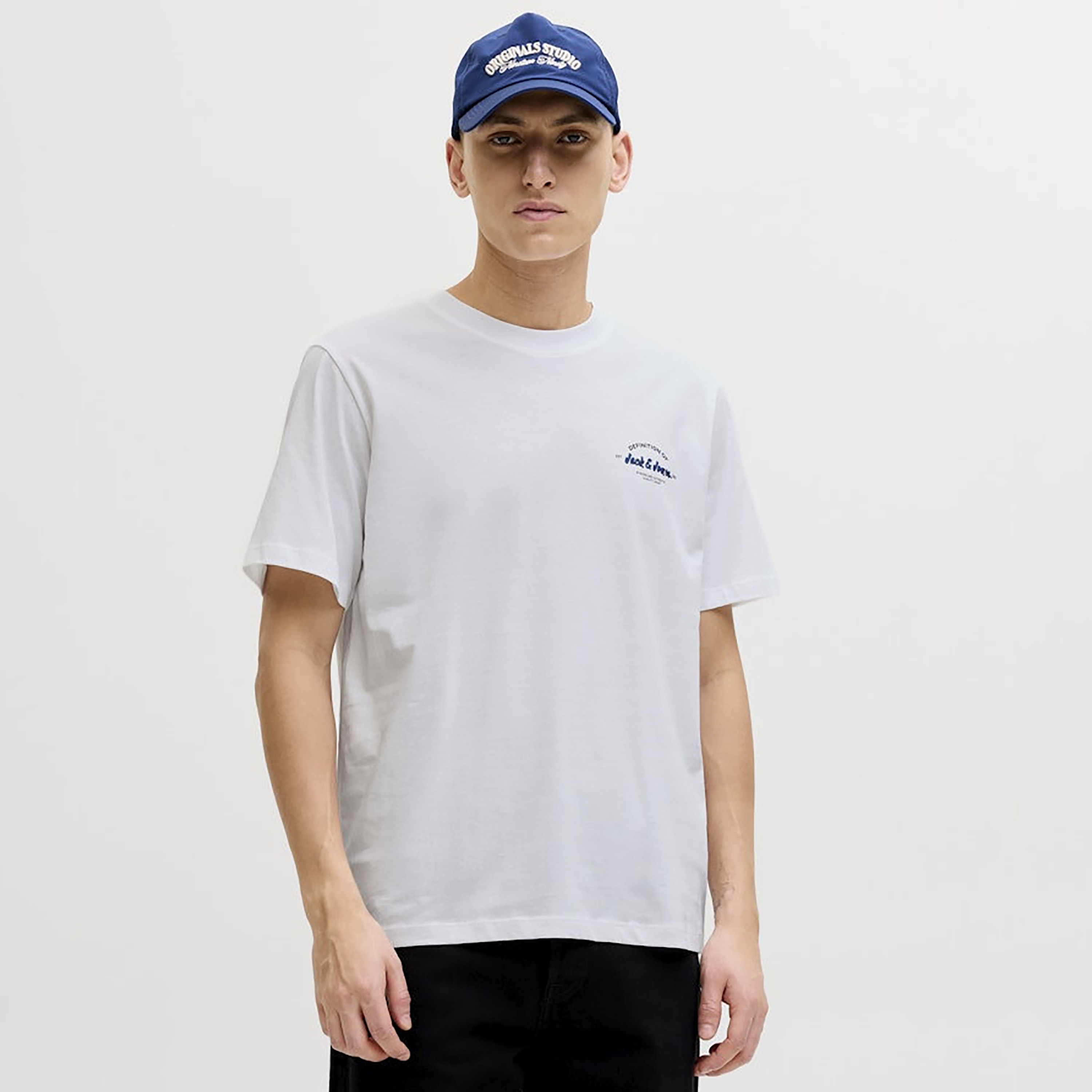 Jack & Jones Plain Crew Neck Short Sleeves Men's T-Shirt-men-clothing-tshirtsandpolos-tshirts-image-1