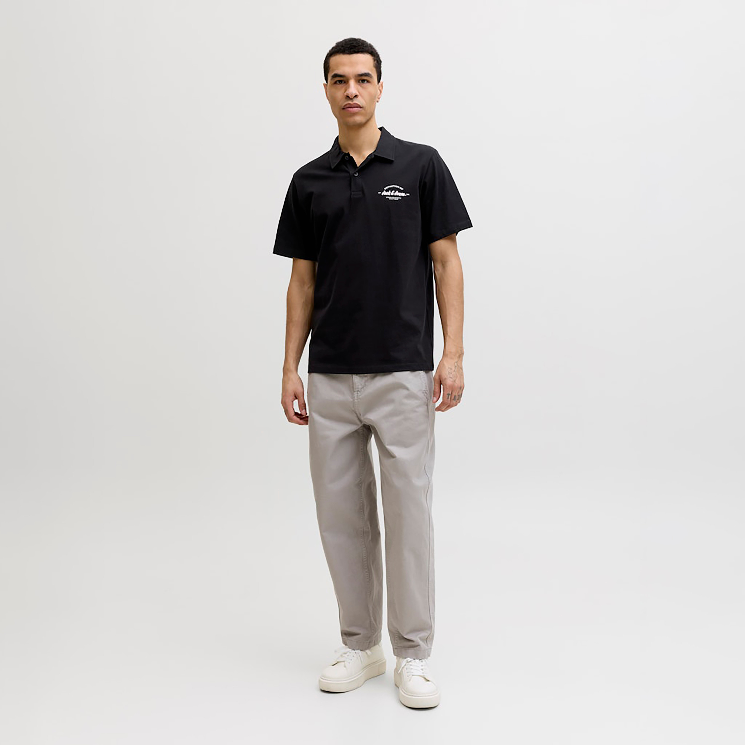 Jack & Jones Plain Collared Short Sleeves Men's Polo T-Shirt-men-clothing-tshirtsandpolos-polos-image-2