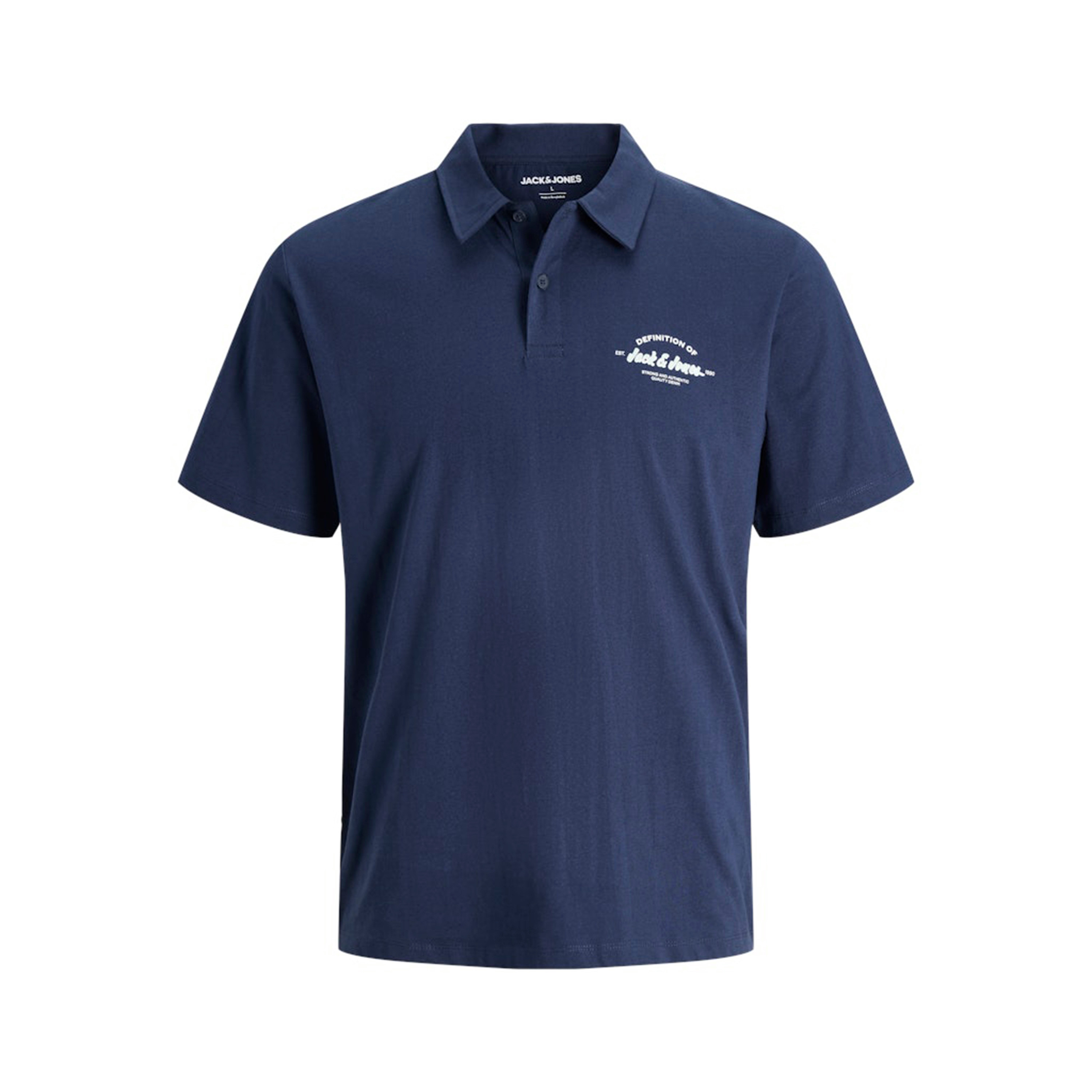 تي شيرت بولو رجالي سادة بياقة وأكمام قصيرة من جاك اند جونز-men-clothing-tshirtsandpolos-polos-image-19