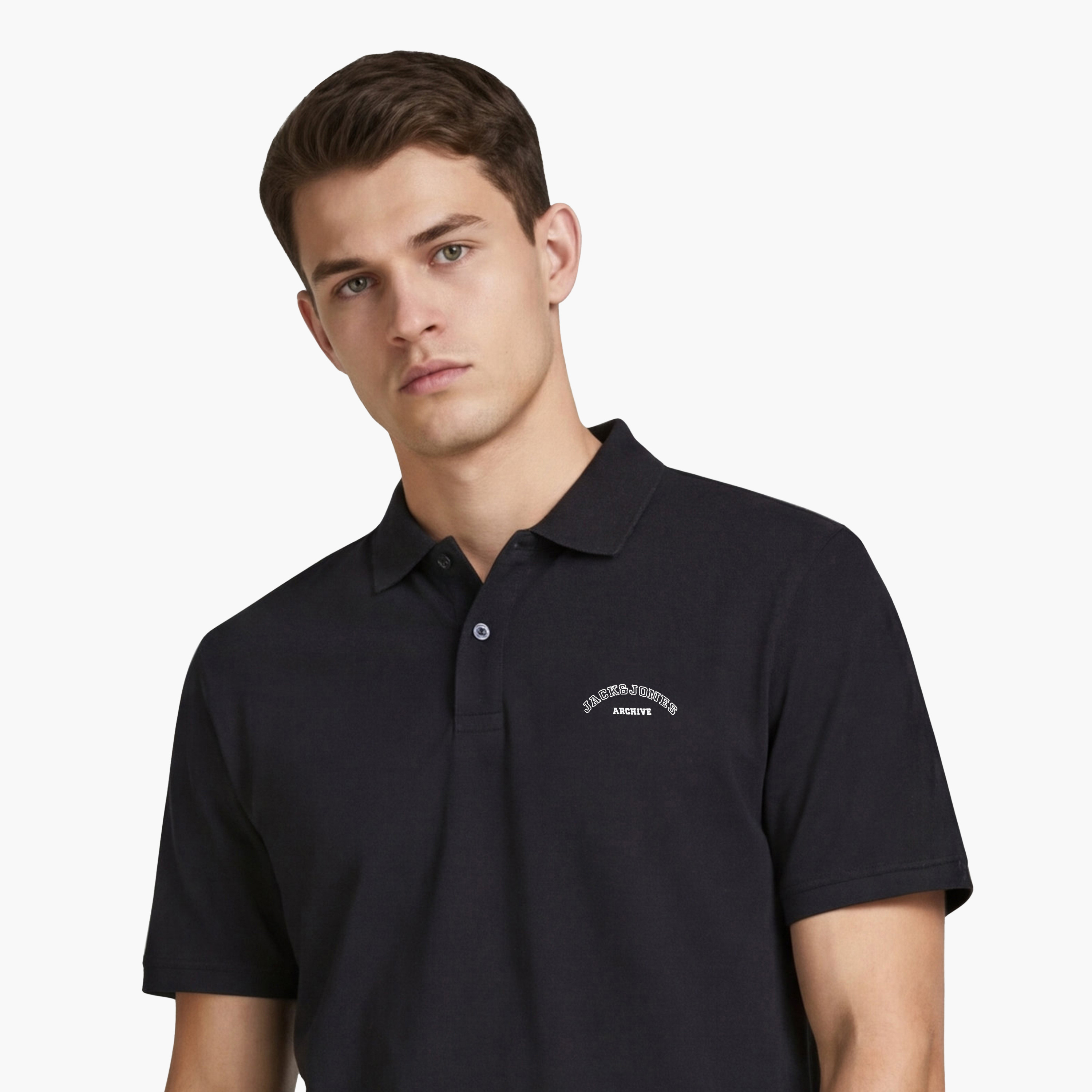 Jack & Jones Plain Collared Short Sleeves Men's Polo T-Shirt-men-clothing-tshirtsandpolos-polos-image-4