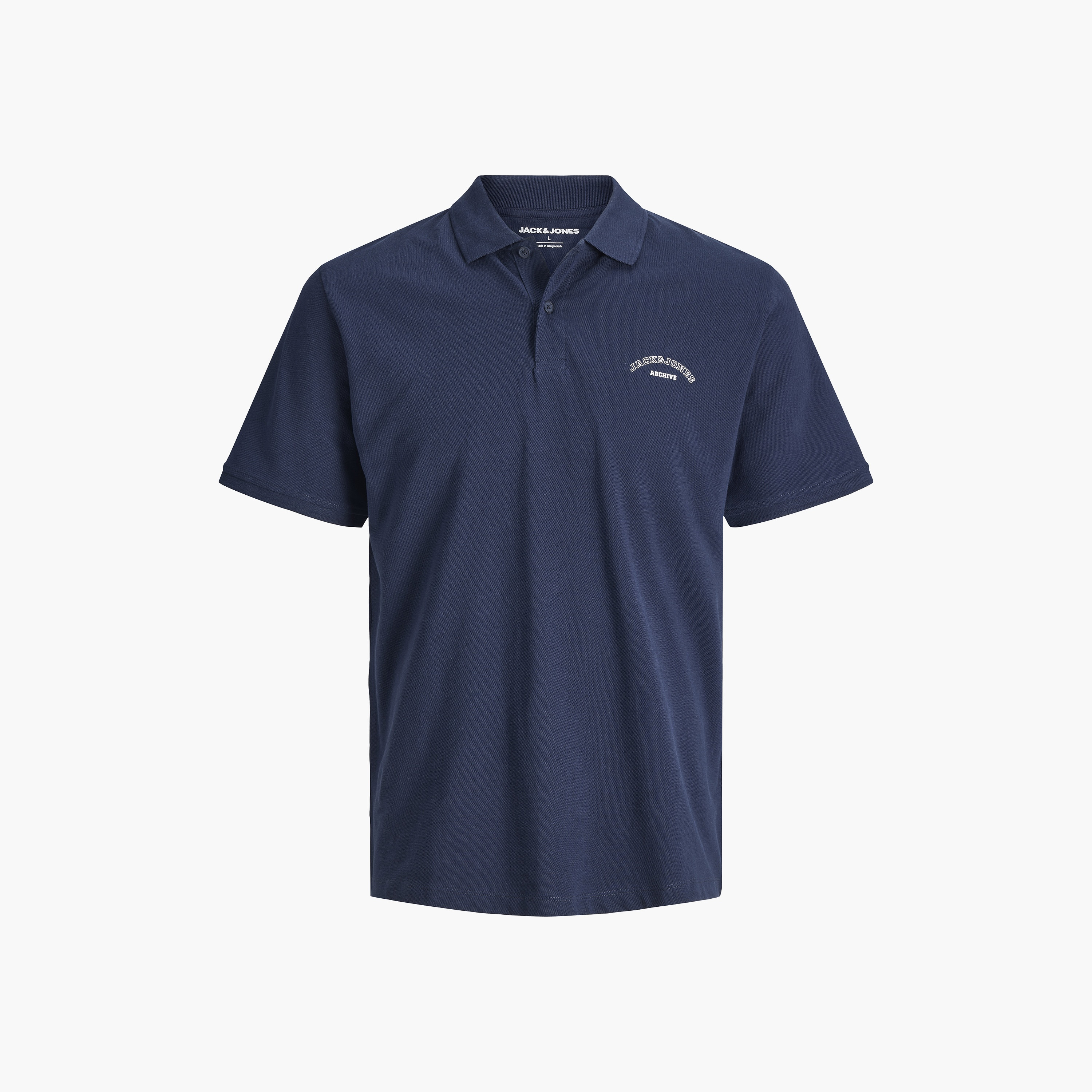 تي شيرت بولو رجالي سادة بياقة وأكمام قصيرة من جاك اند جونز-men-clothing-tshirtsandpolos-polos-image-17