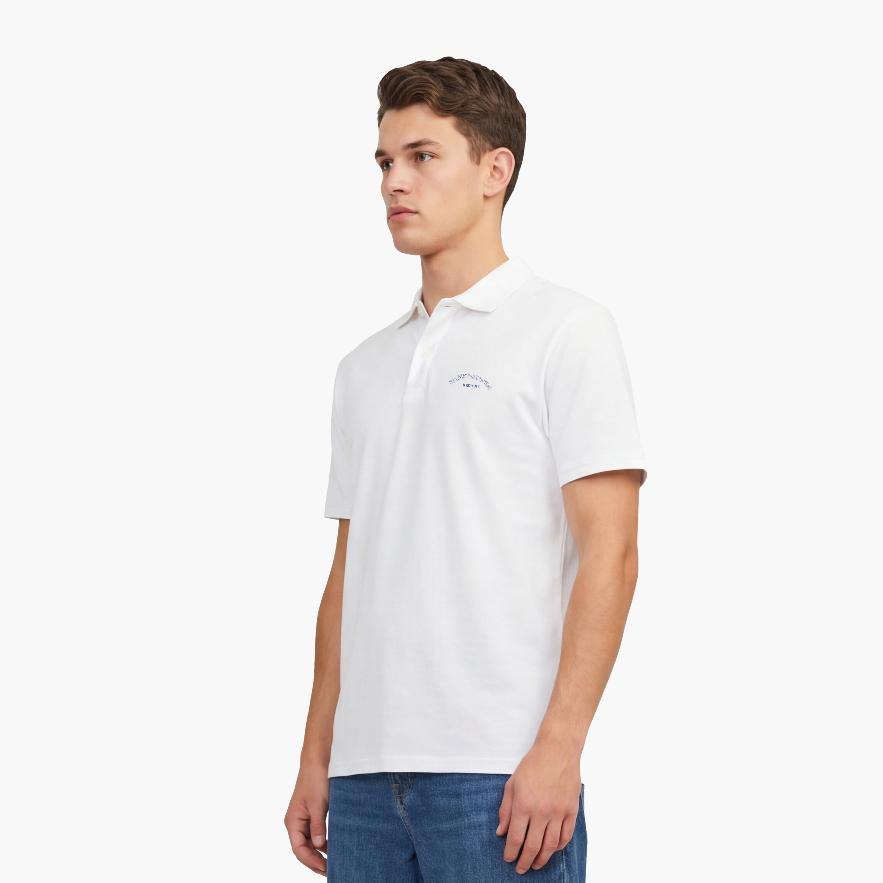 تي شيرت بولو رجالي سادة بياقة وأكمام قصيرة من جاك اند جونز-men-clothing-tshirtsandpolos-polos-image-8