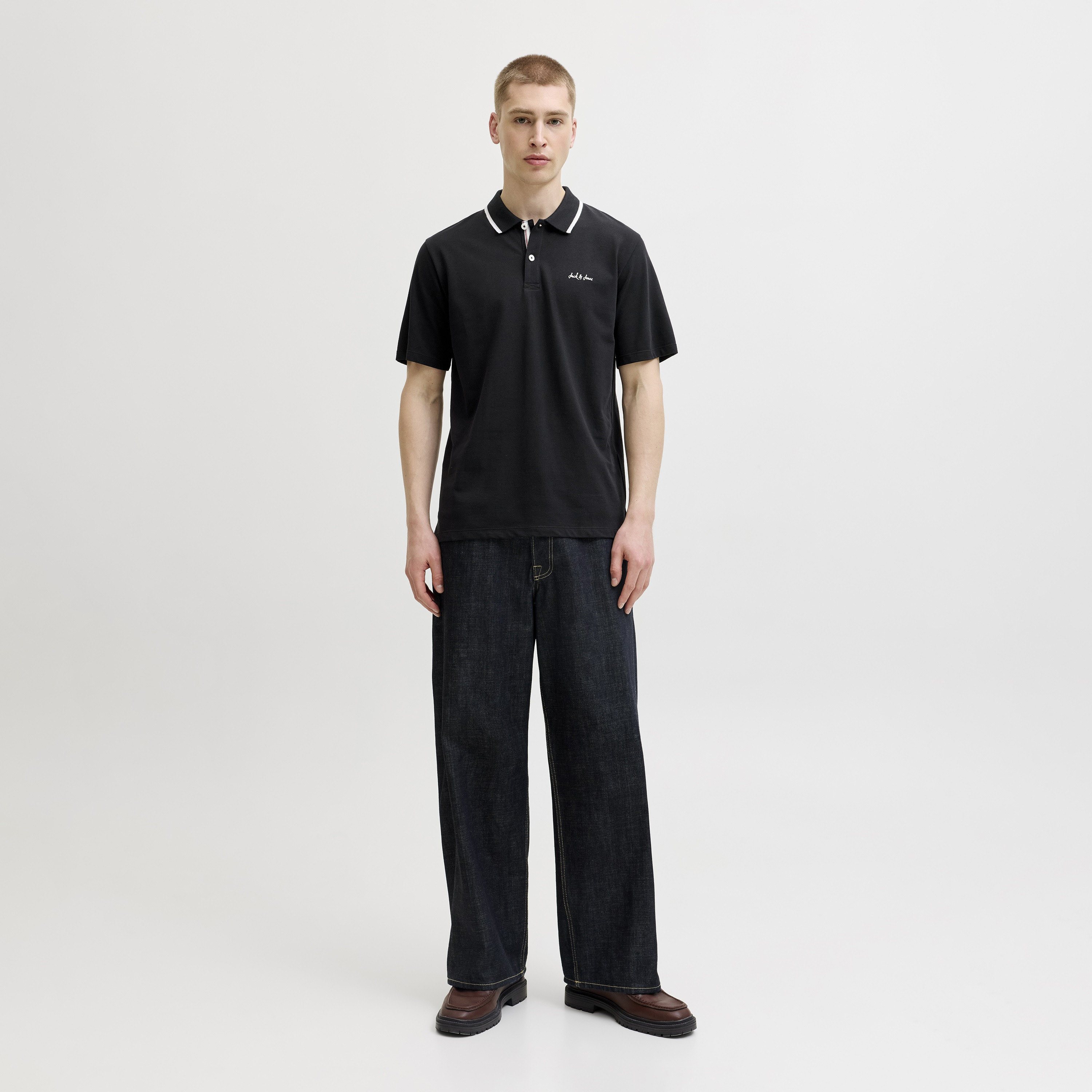 Jack & Jones Plain Collared Short Sleeves Men's Polo T-Shirt-men-clothing-tshirtsandpolos-polos-image-2
