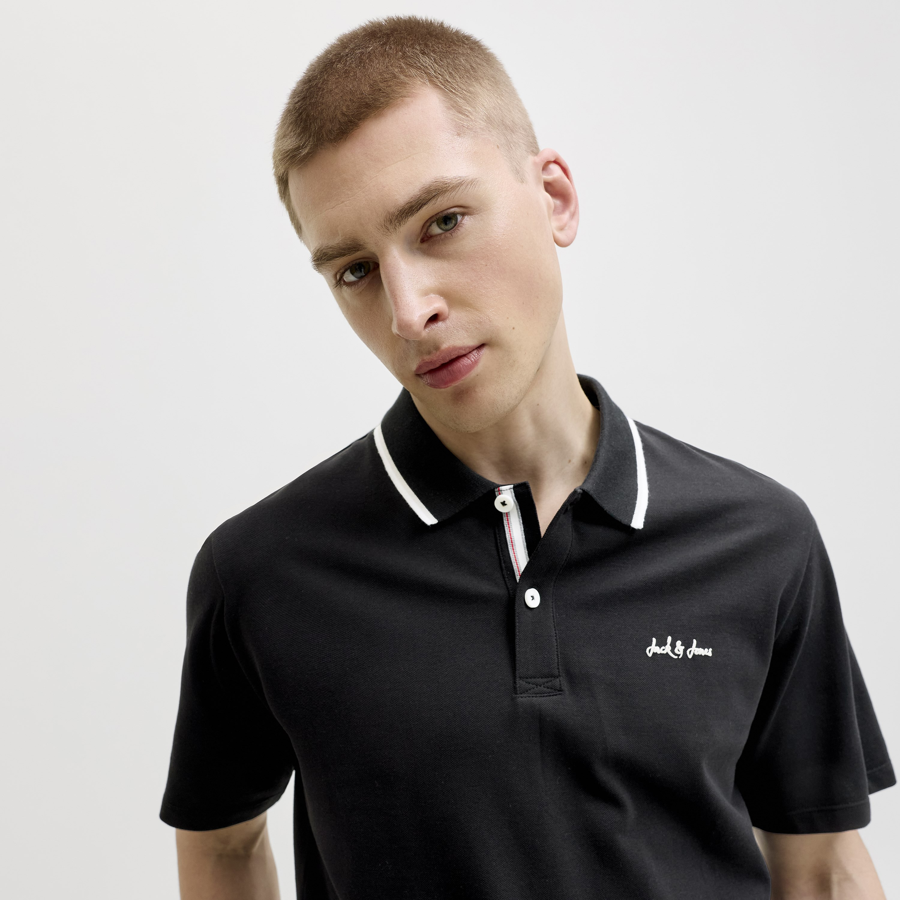 Jack & Jones Plain Collared Short Sleeves Men's Polo T-Shirt-men-clothing-tshirtsandpolos-polos-image-3