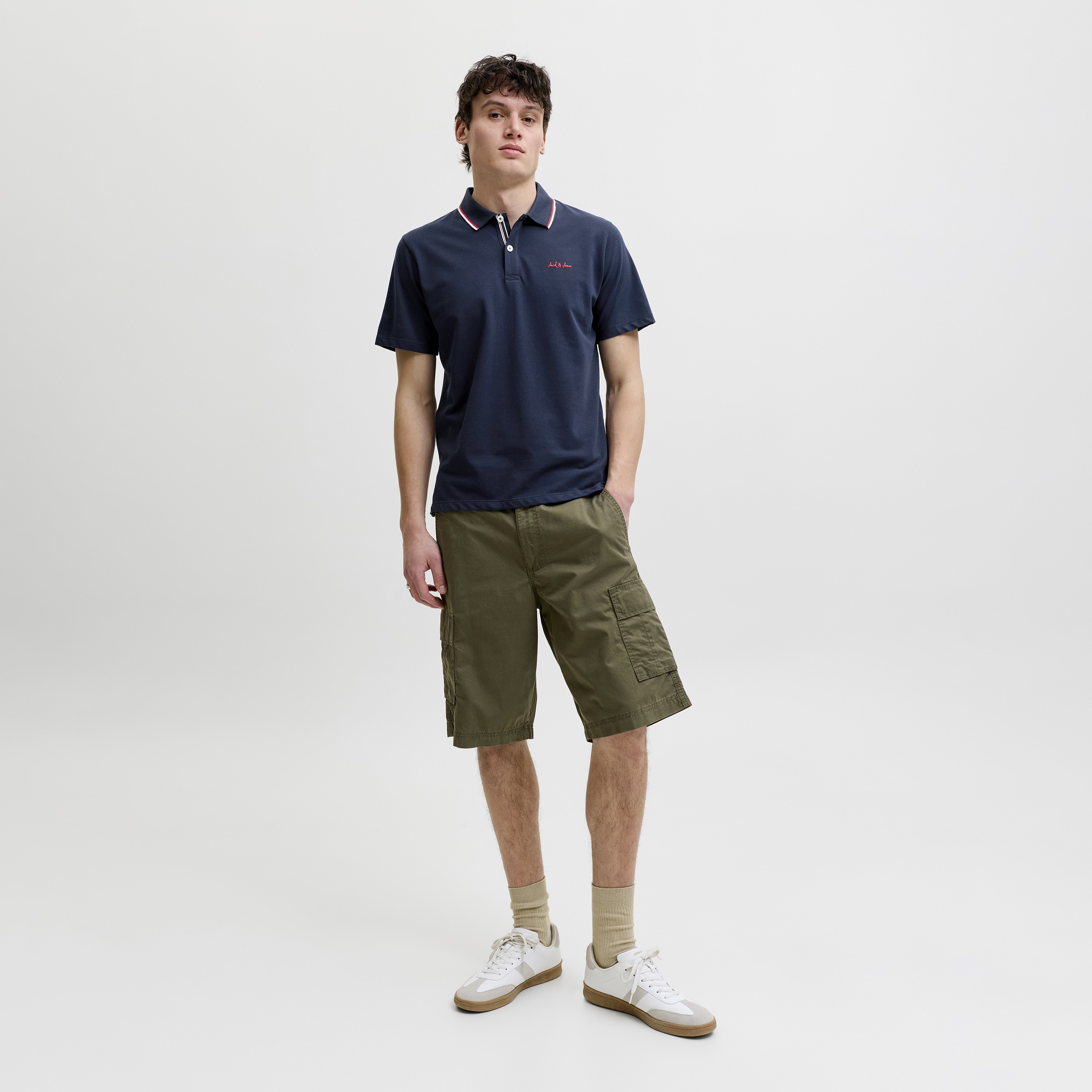 Jack & Jones Plain Collared Short Sleeves Men's Polo T-Shirt-men-clothing-tshirtsandpolos-polos-image-2