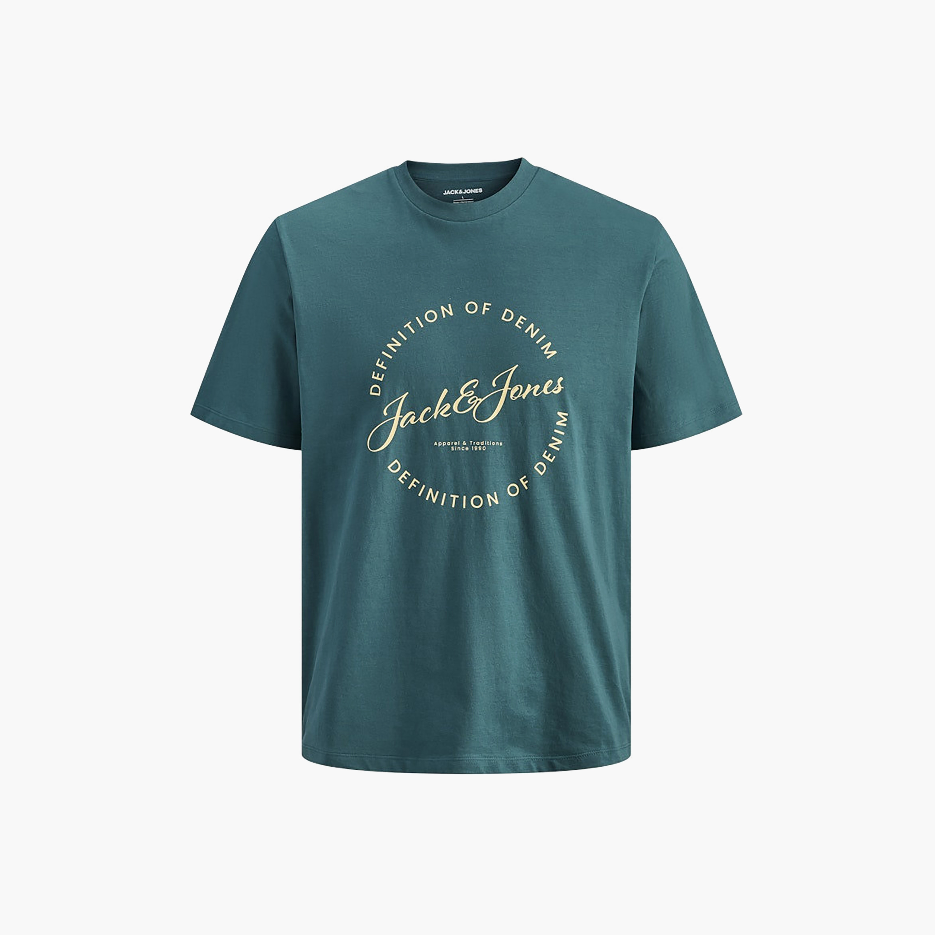 تي شيرت رجالي مطبوع بياقة دائرية وأكمام قصيرة من جاك اند جونز-men-clothing-tshirtsandpolos-tshirts-image-35