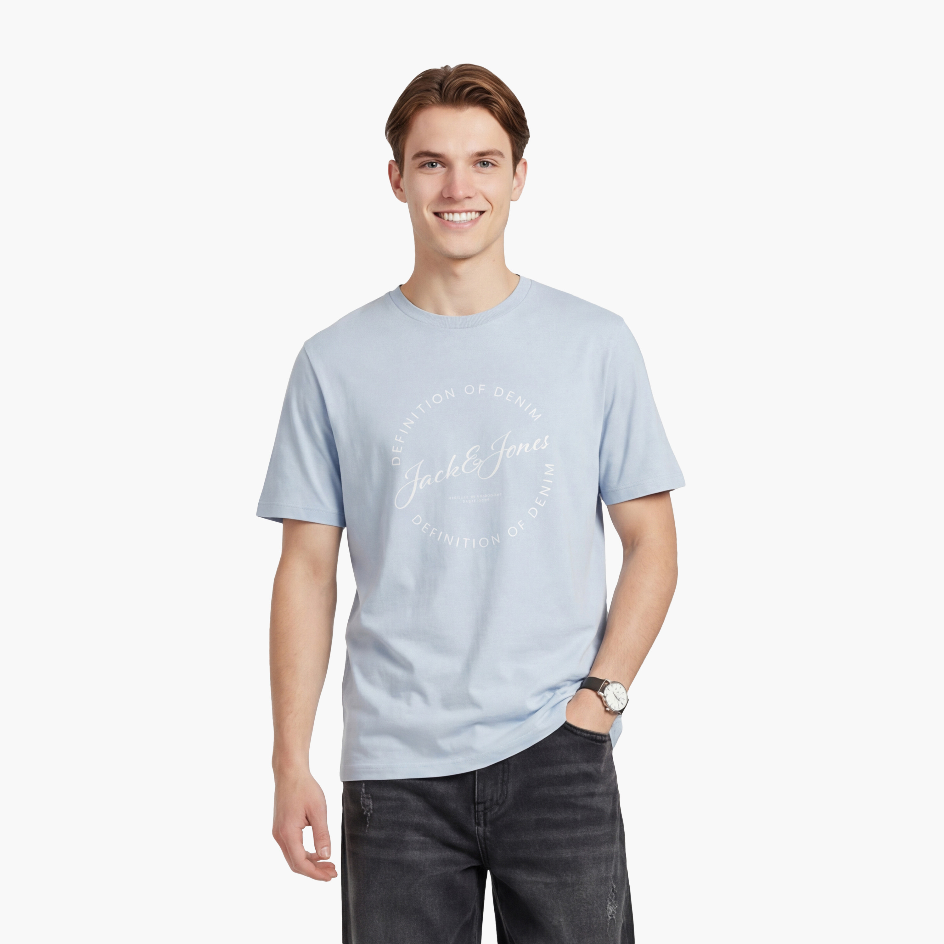 تي شيرت رجالي مطبوع بياقة دائرية وأكمام قصيرة من جاك اند جونز-men-clothing-tshirtsandpolos-tshirts-image-12