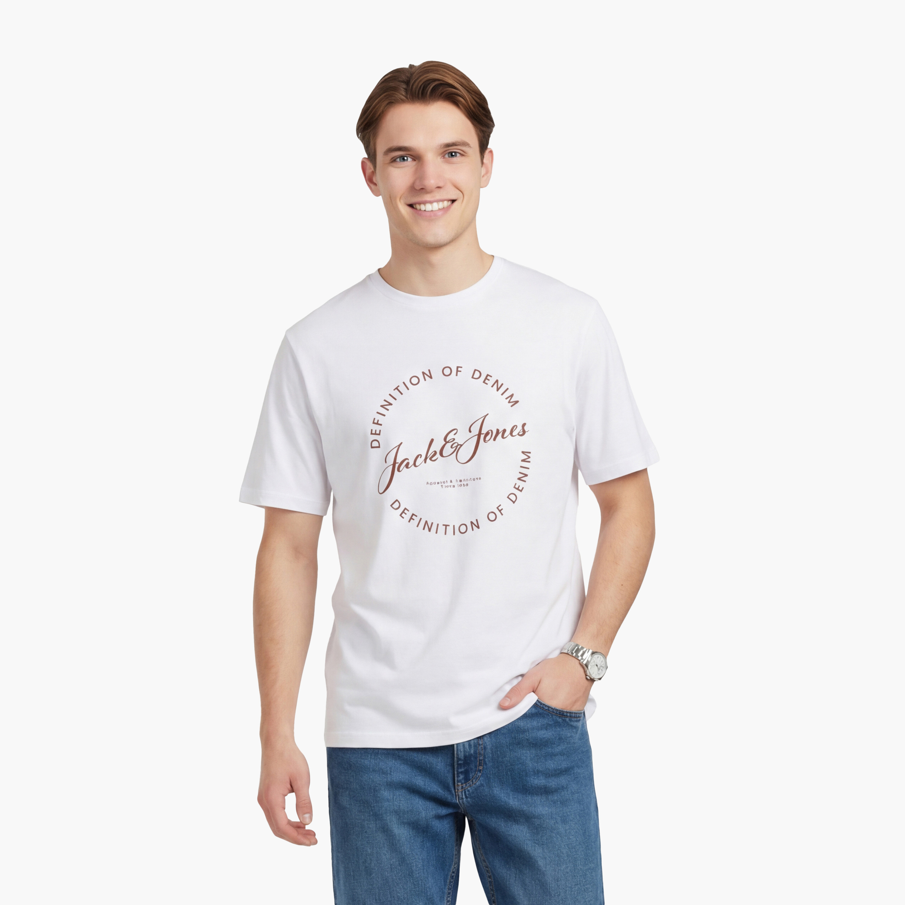 Jack & Jones Printed Crew Neck Short Sleeves Men's T-Shirt-men-clothing-tshirtsandpolos-tshirts-image-1