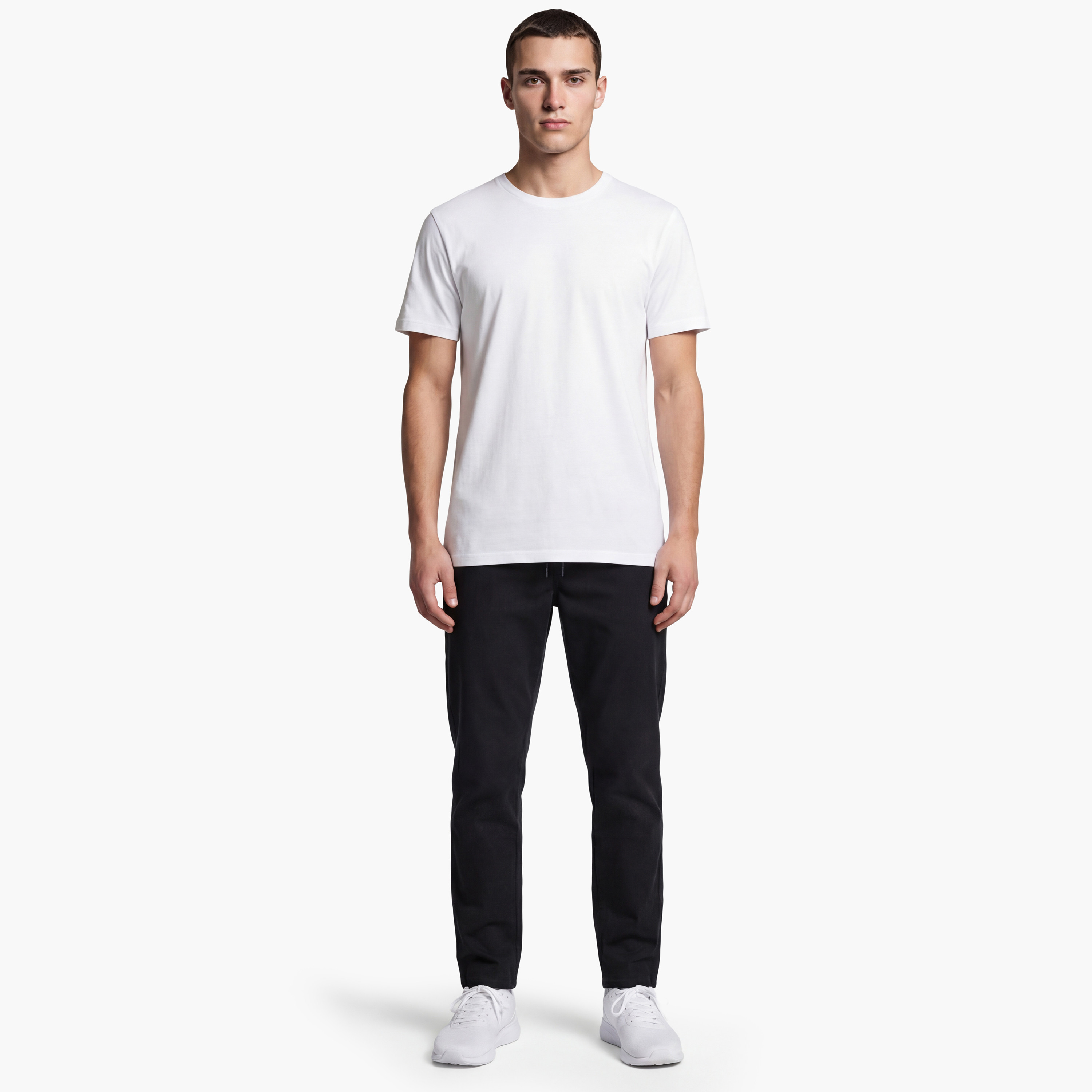 Jack & Jones Plain Mid Rise Drawstring Men's Joggers-men-clothing-bottoms-joggers-image-2
