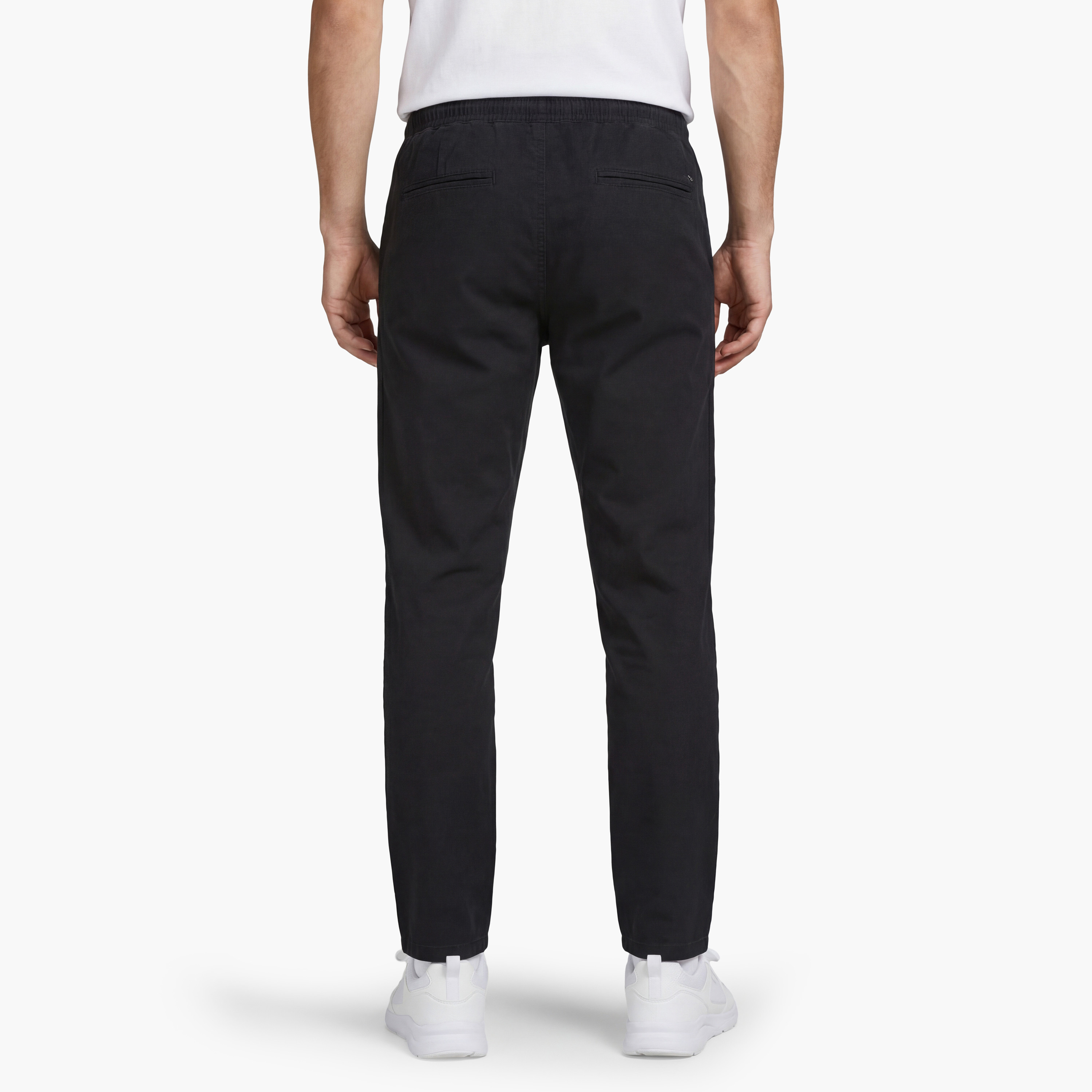 Jack & Jones Plain Mid Rise Drawstring Men's Joggers-men-clothing-bottoms-joggers-image-4