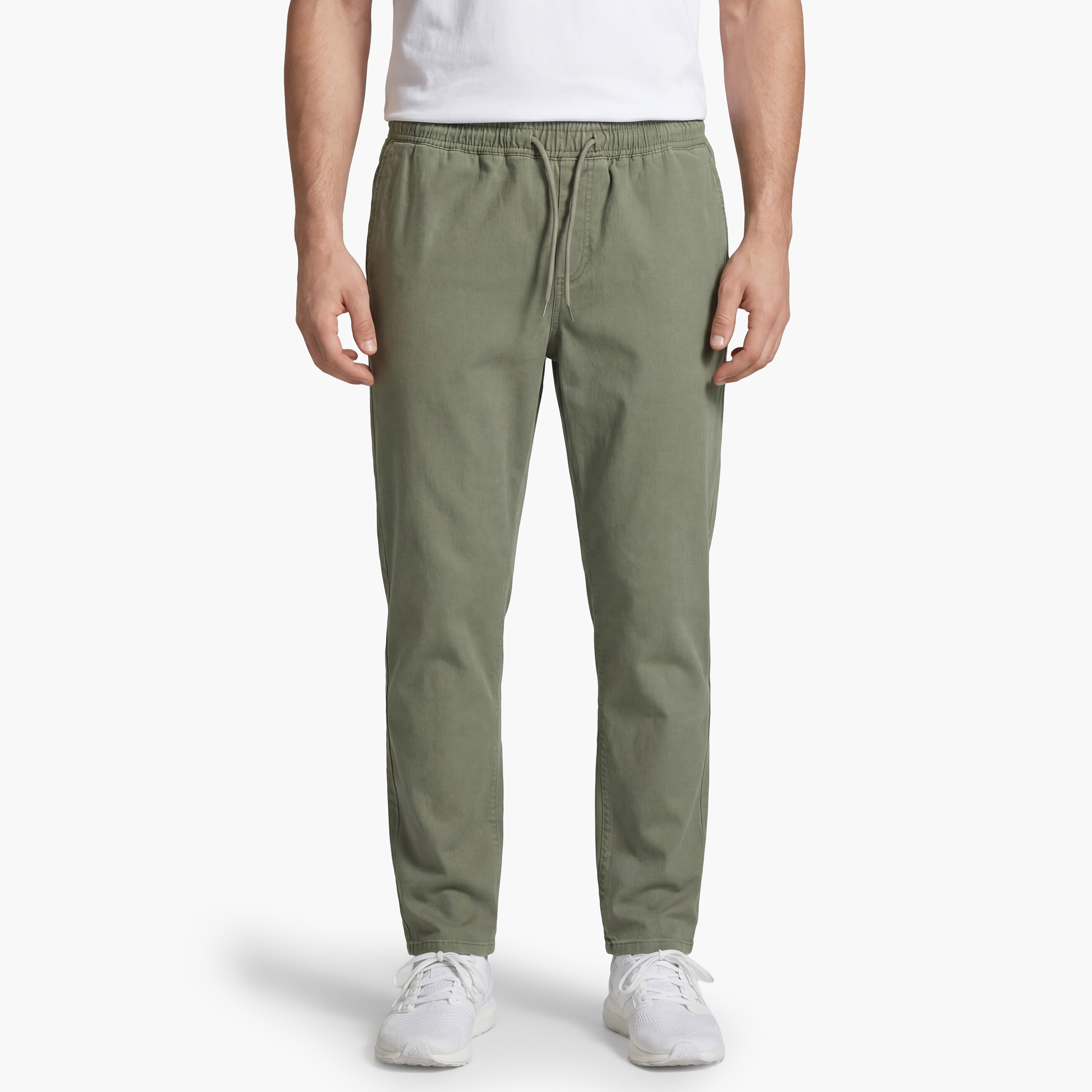 بنطلون رياضي (جوغر) رجالي جاك آند جونز سادة برباط شد وخصر متوسط الارتفاع-men-clothing-bottoms-joggers-image-7