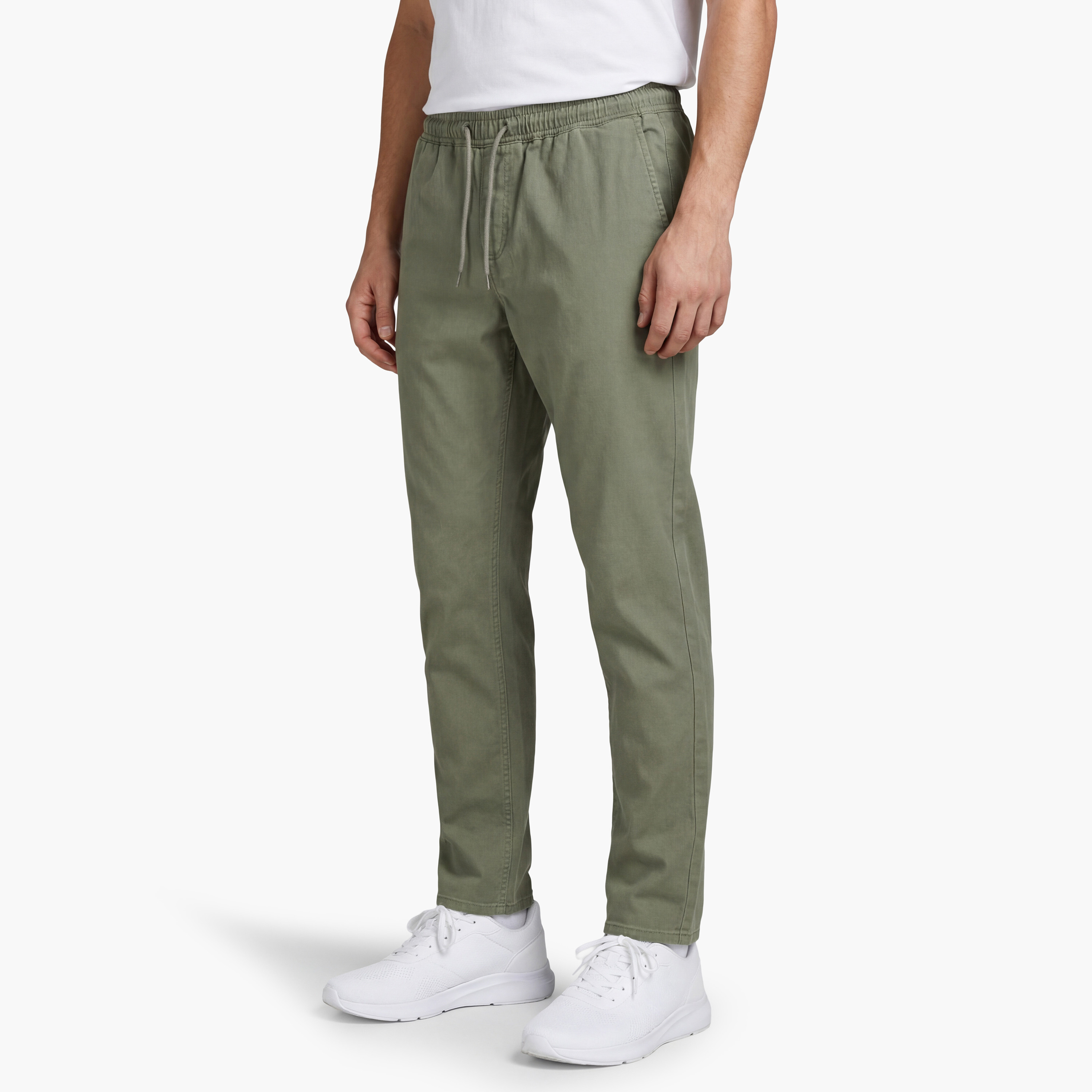 بنطلون رياضي (جوغر) رجالي جاك آند جونز سادة برباط شد وخصر متوسط الارتفاع-men-clothing-bottoms-joggers-image-9