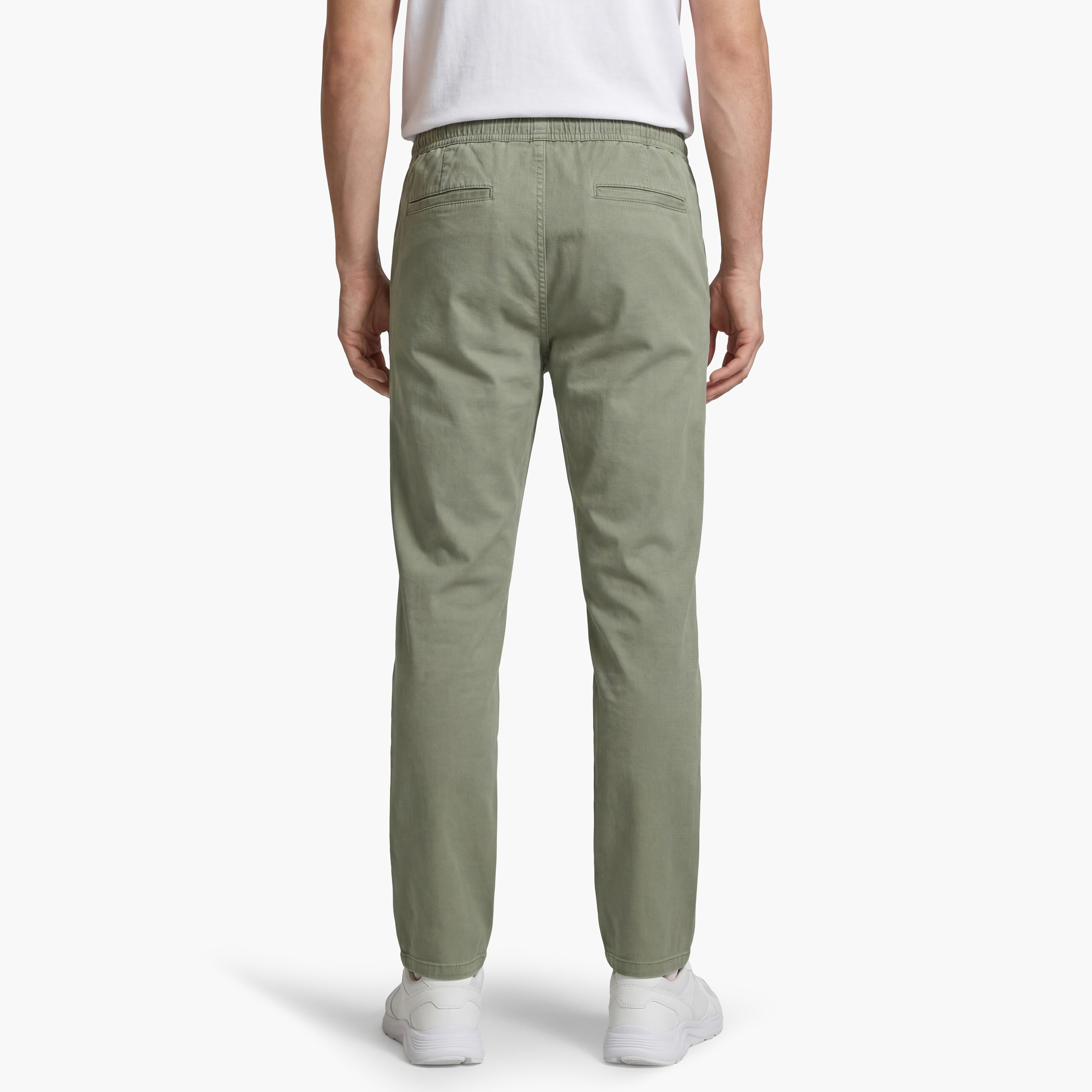بنطلون رياضي (جوغر) رجالي جاك آند جونز سادة برباط شد وخصر متوسط الارتفاع-men-clothing-bottoms-joggers-image-10