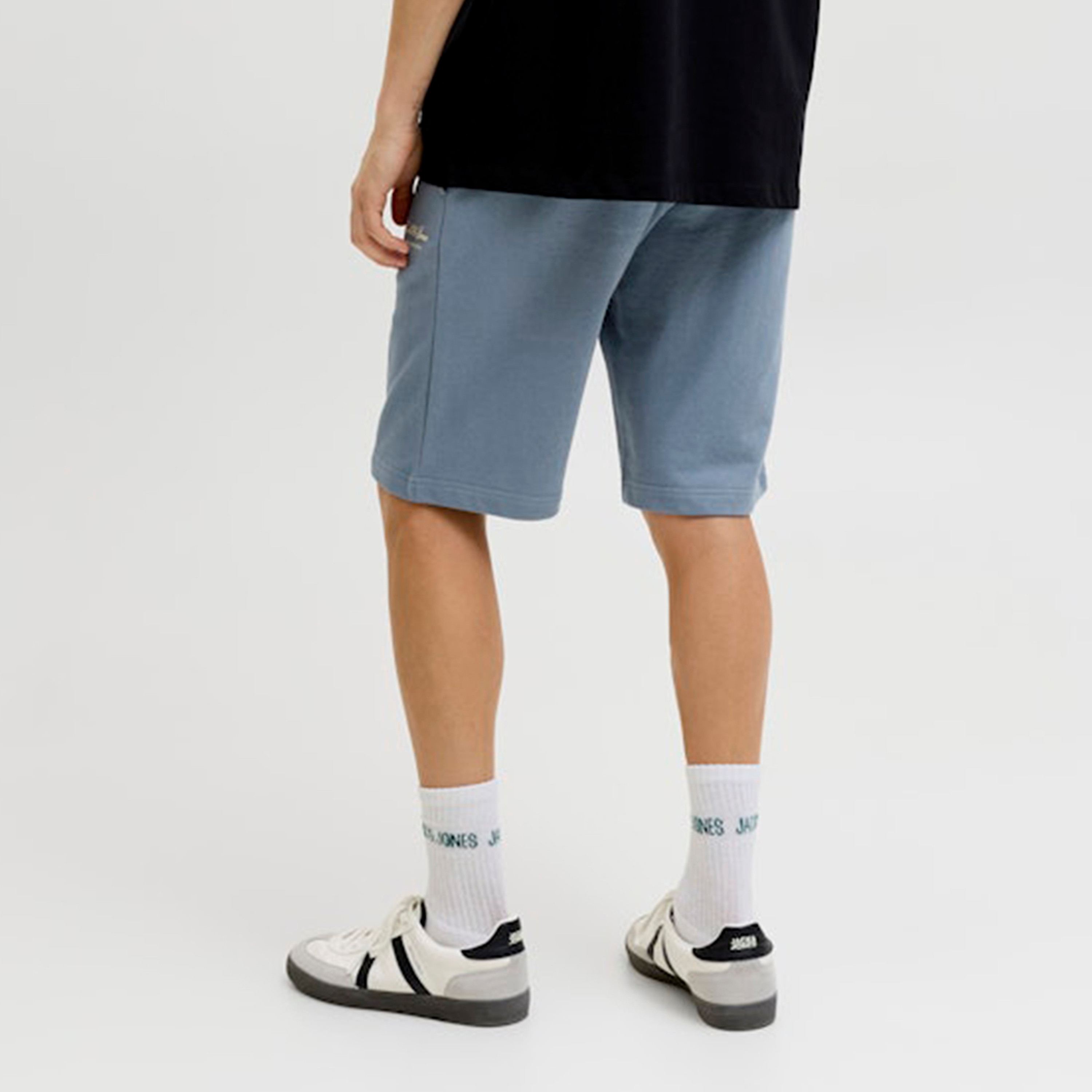 Jack & Jones Plain Mid-Rise Elasticated Drawstring Waist Men's Shorts-men-clothing-bottoms-shorts-image-4
