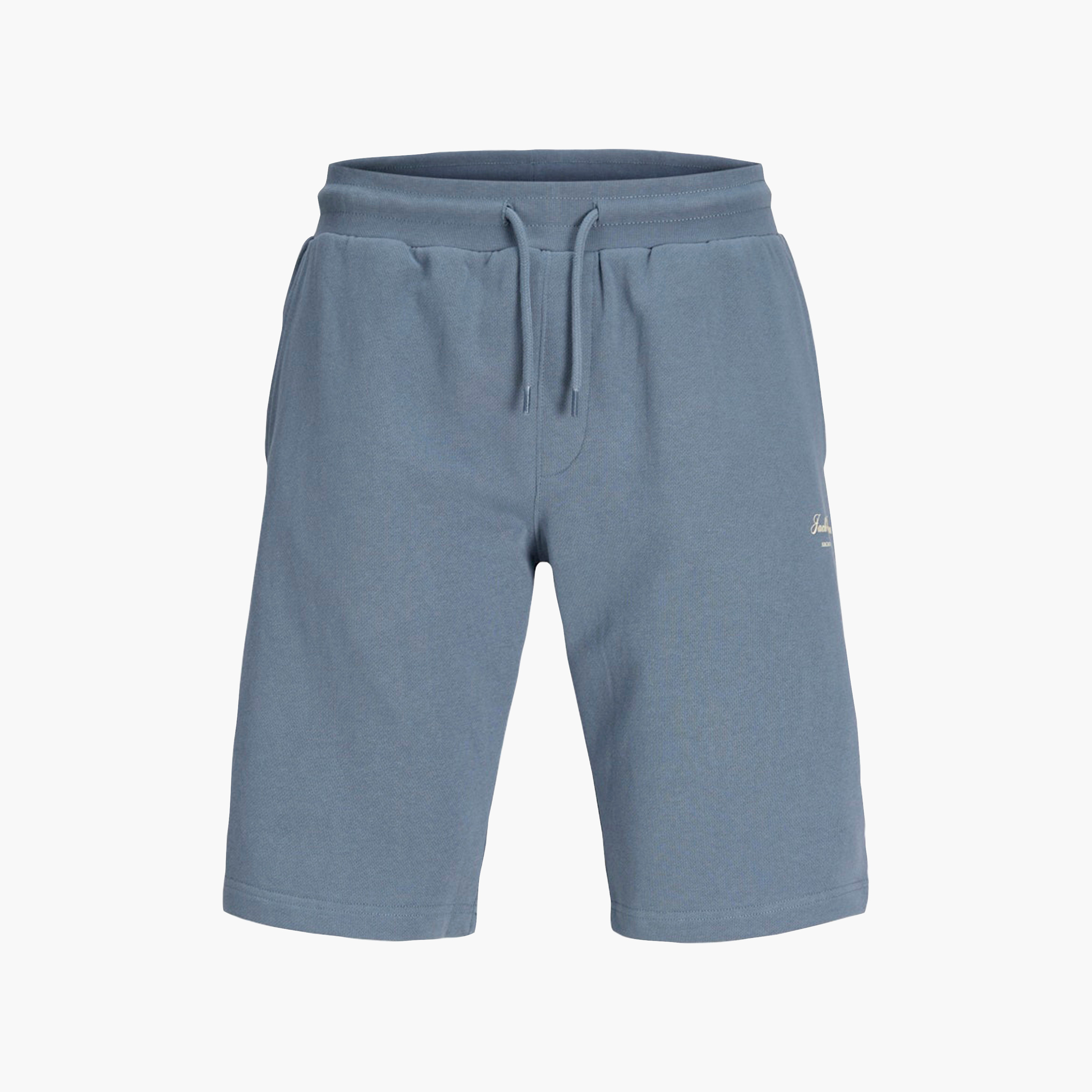 Jack & Jones Plain Mid-Rise Elasticated Drawstring Waist Men's Shorts-men-clothing-bottoms-shorts-image-7