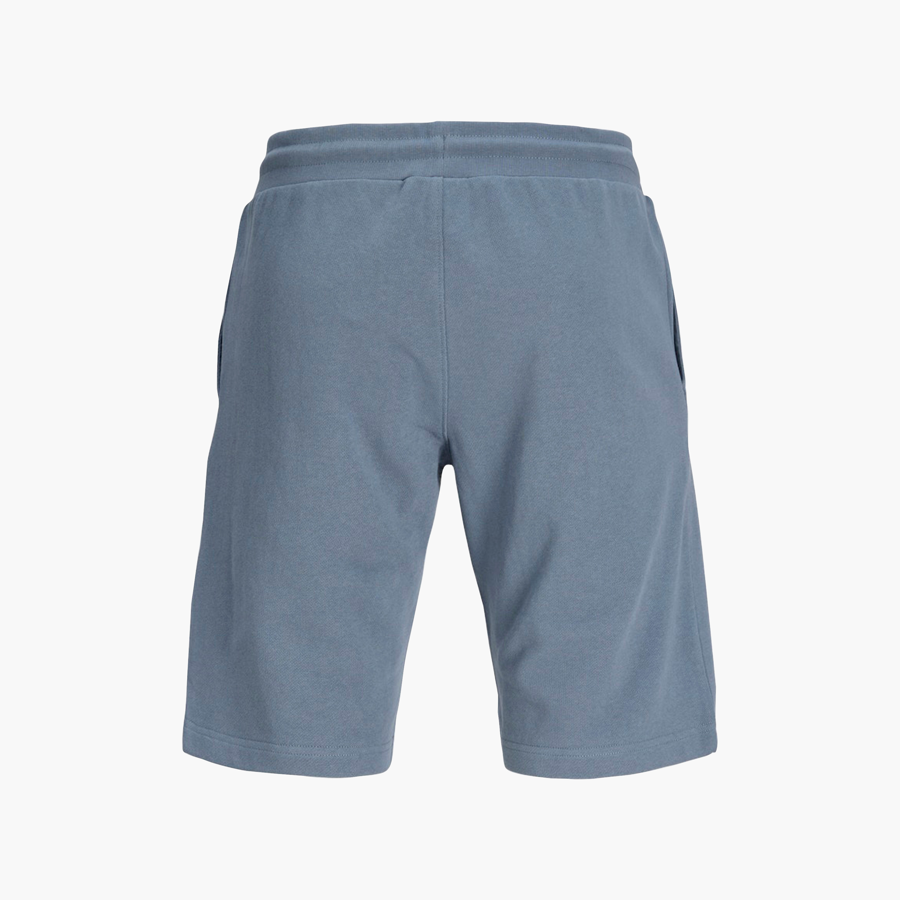 Jack & Jones Plain Mid-Rise Elasticated Drawstring Waist Men's Shorts-men-clothing-bottoms-shorts-image-8