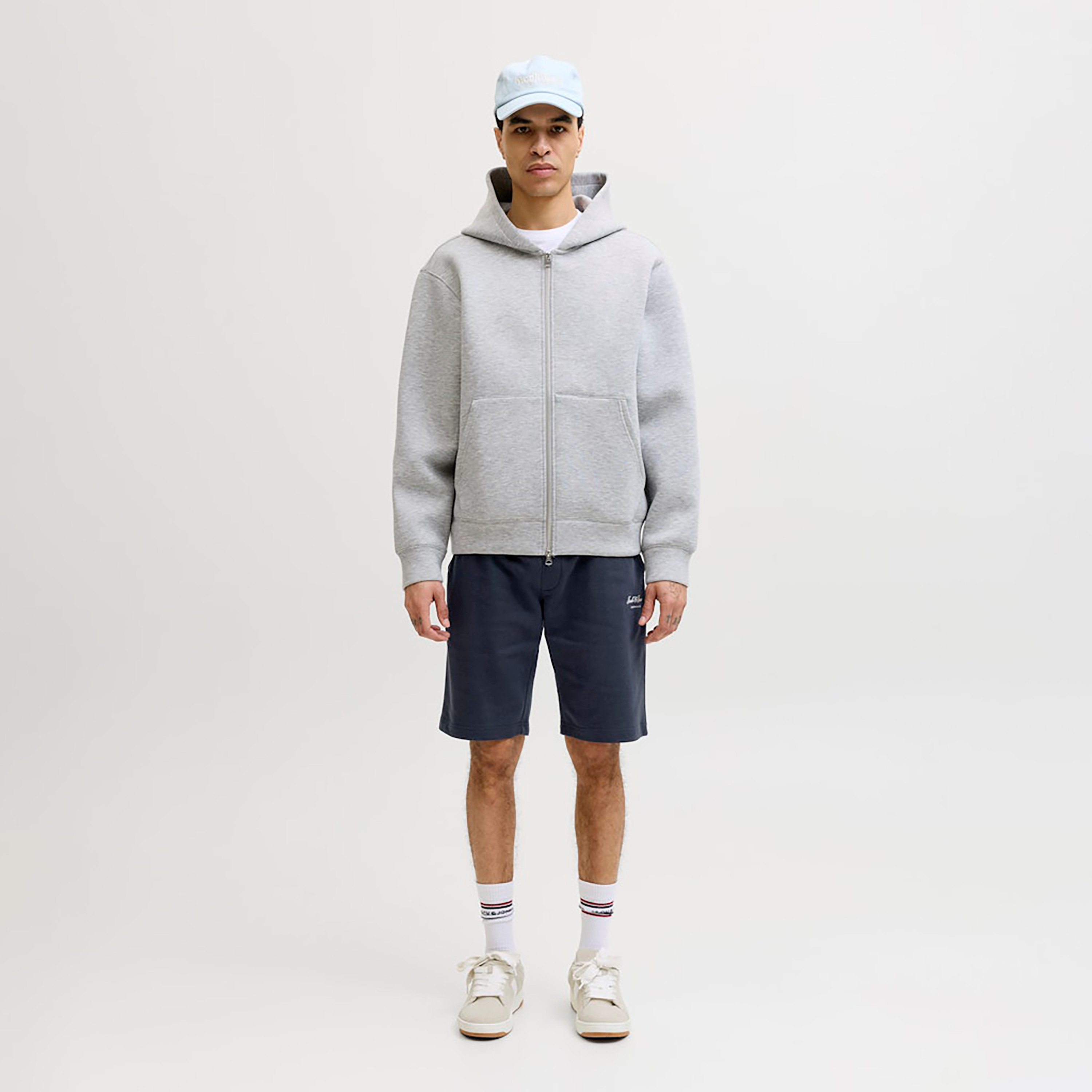 Jack & Jones Plain Mid-Rise Elasticated Drawstring Waist Men's Shorts-men-clothing-bottoms-shorts-image-10