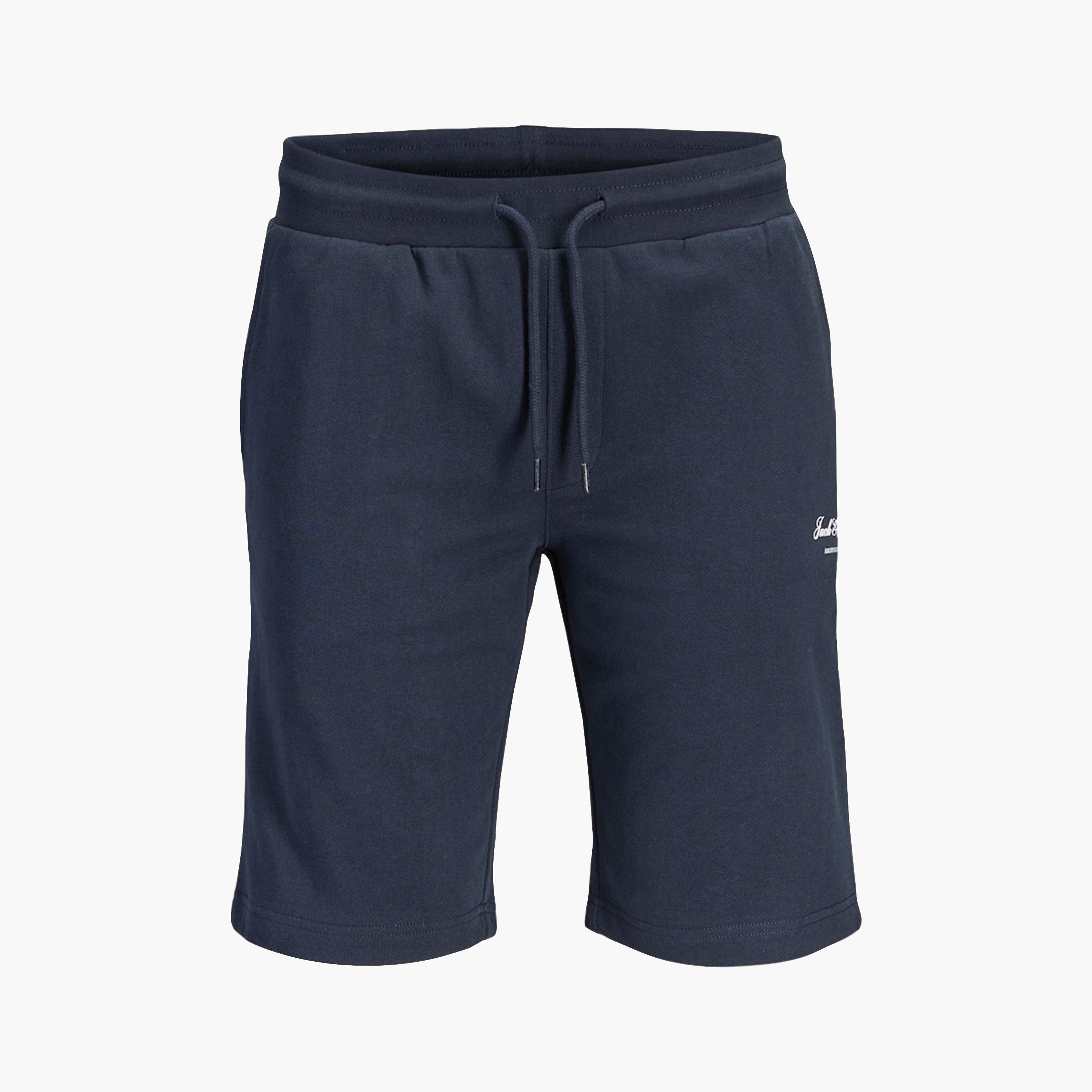 Jack & Jones Plain Mid-Rise Elasticated Drawstring Waist Men's Shorts-men-clothing-bottoms-shorts-image-15