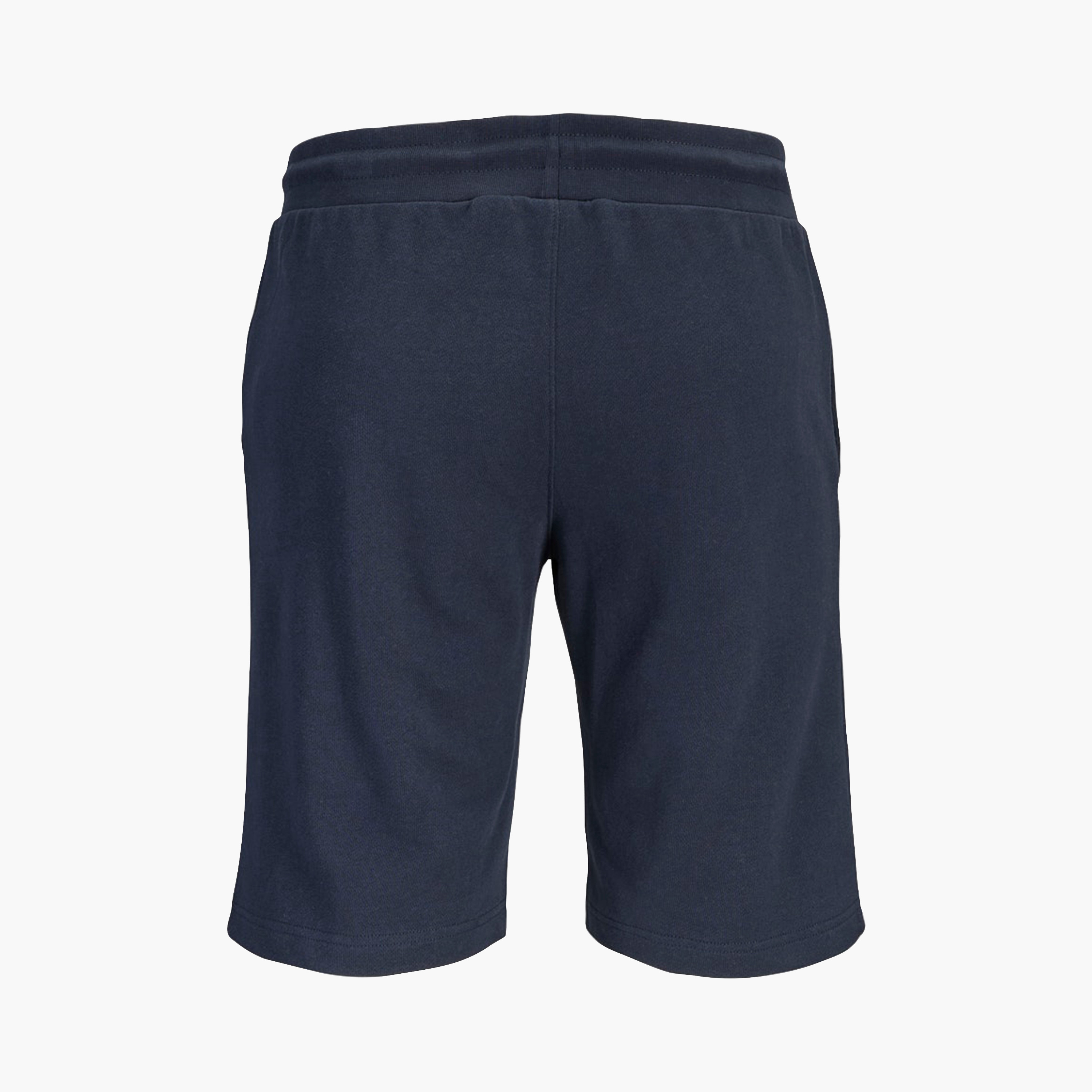 Jack & Jones Plain Mid-Rise Elasticated Drawstring Waist Men's Shorts-men-clothing-bottoms-shorts-image-16