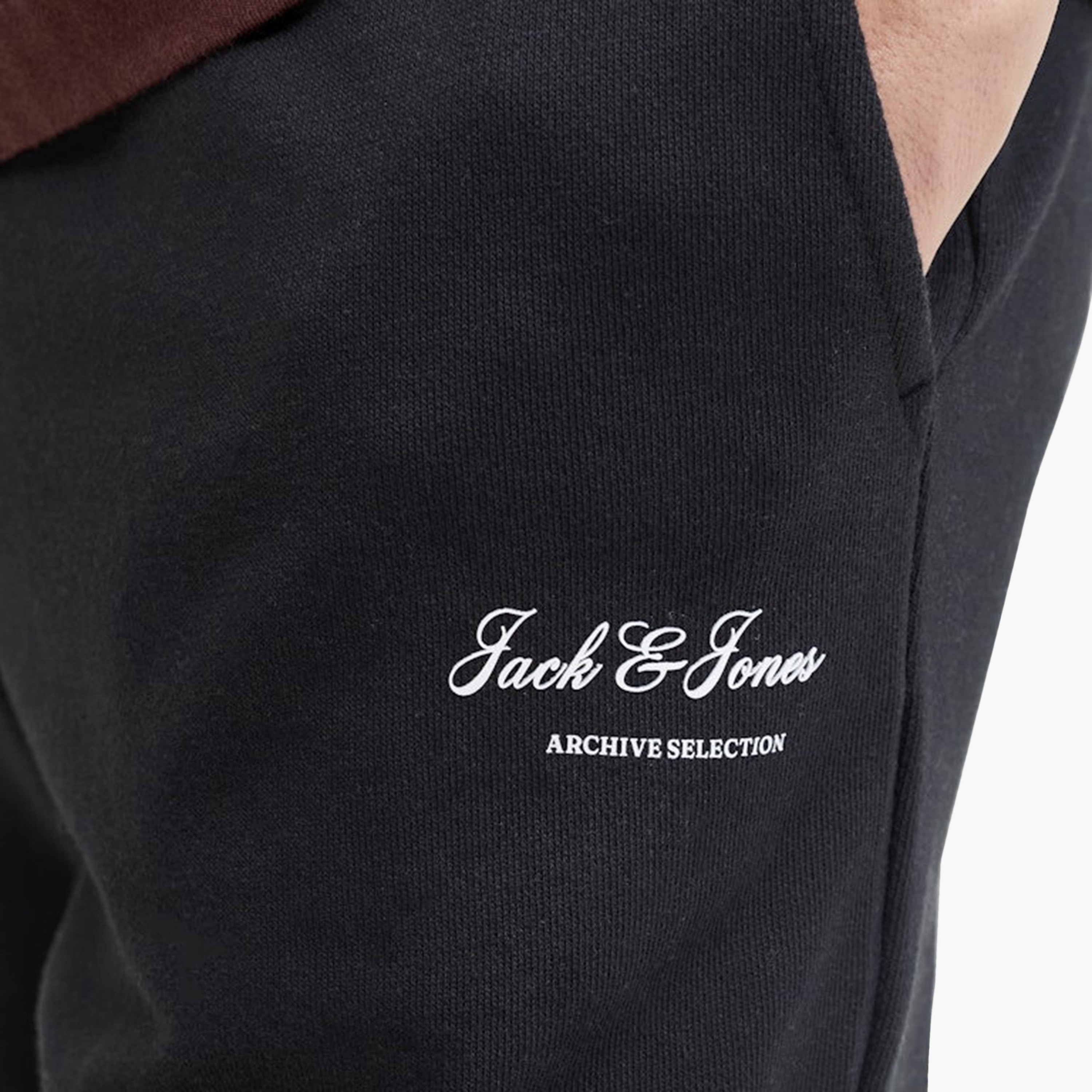 Jack & Jones Plain Mid Rise Drawstring Men's Sweatpants-men-clothing-bottoms-joggers-image-3