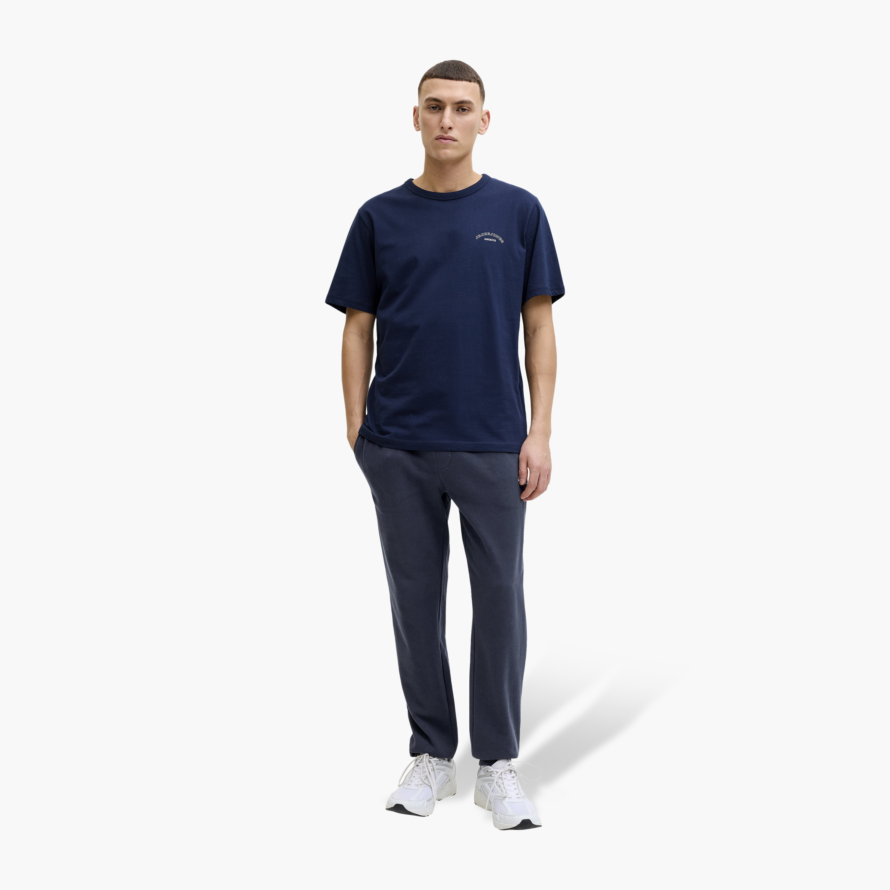Jack & Jones Plain Mid Rise Drawstring Men's Sweatpants-men-clothing-bottoms-joggers-image-16
