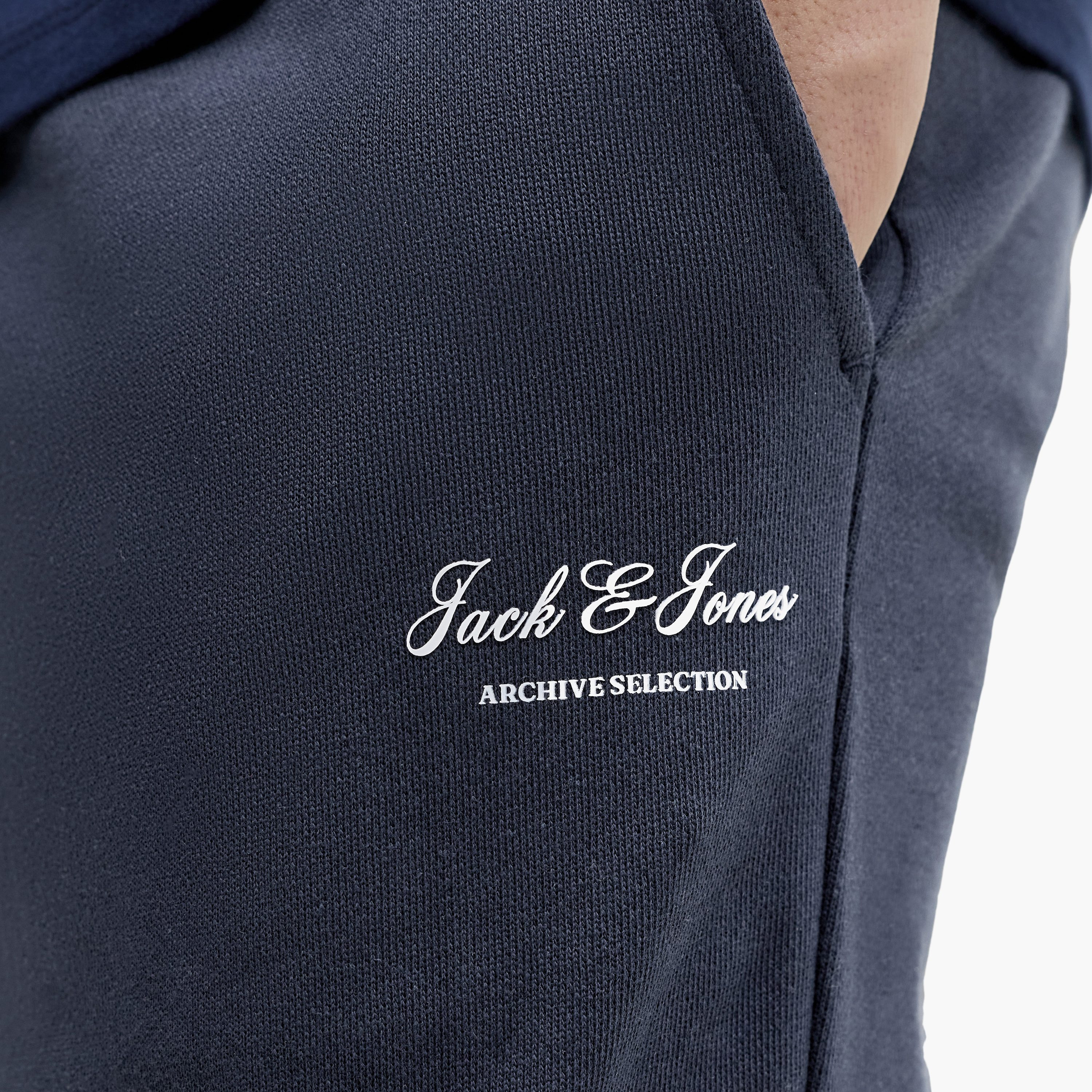 Jack & Jones Plain Mid Rise Drawstring Men's Sweatpants-men-clothing-bottoms-joggers-image-17