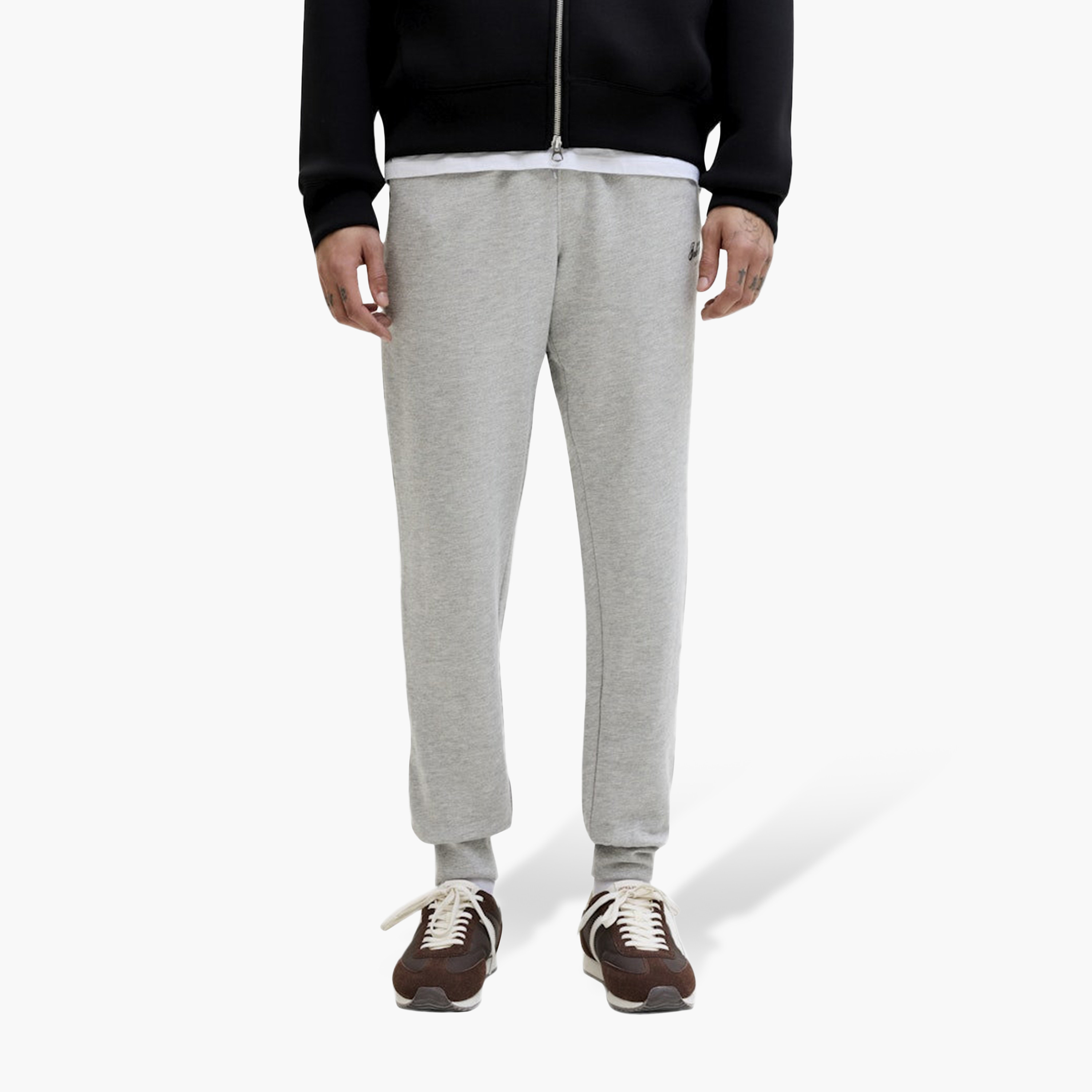Jack & Jones Plain Mid Rise Drawstring Men's Sweatpants-men-clothing-bottoms-joggers-image-1