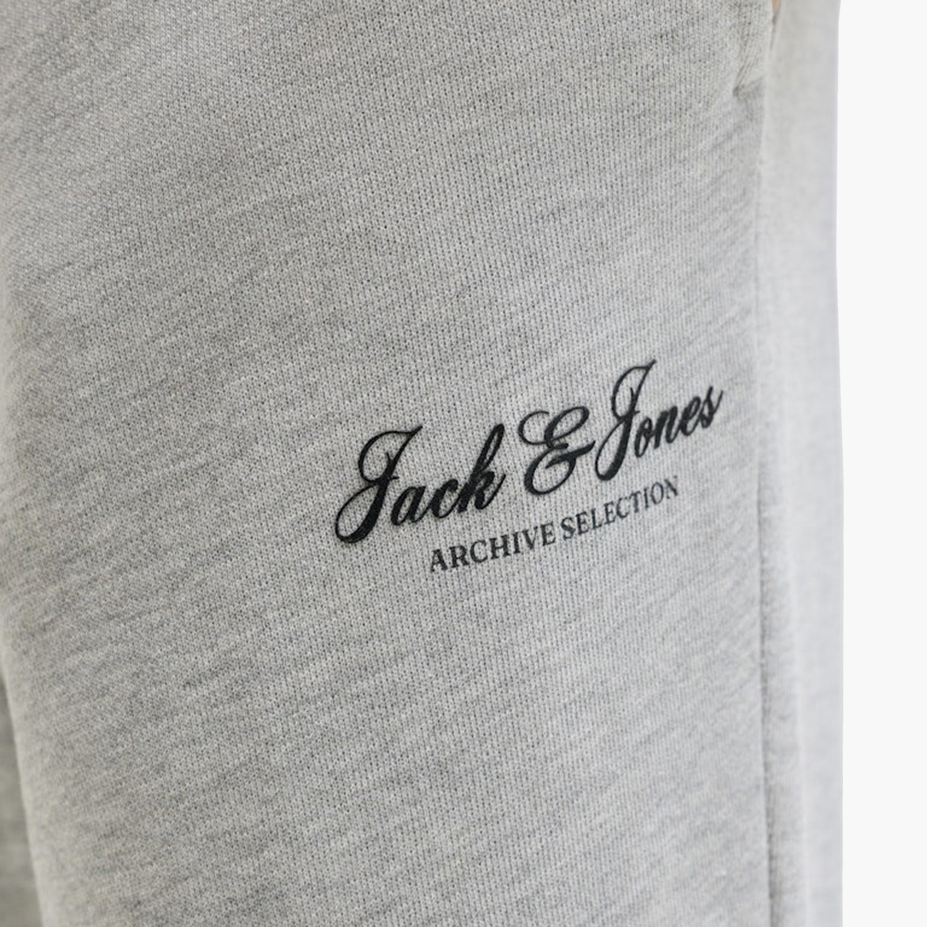 Jack & Jones Plain Mid Rise Drawstring Men's Sweatpants-men-clothing-bottoms-joggers-image-3
