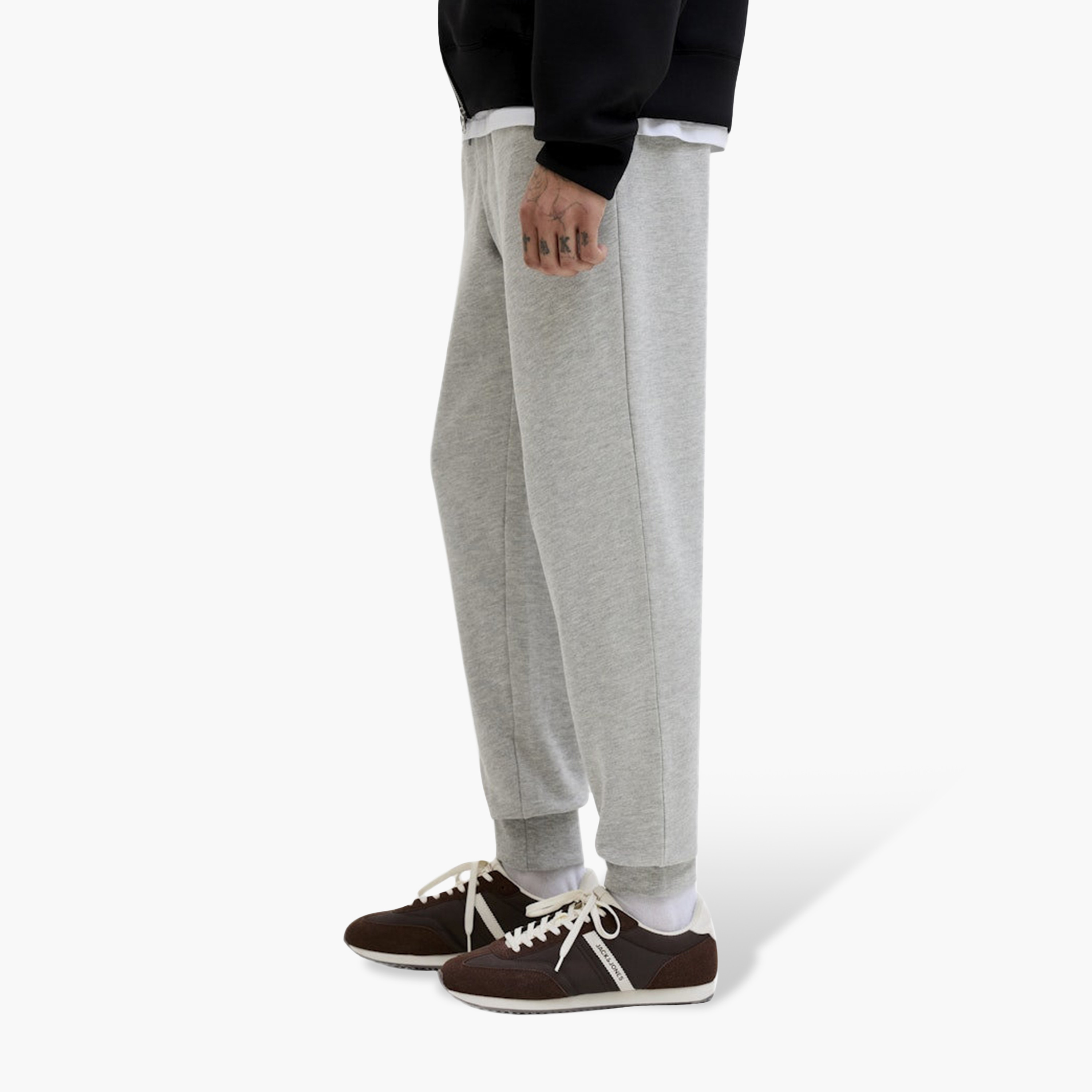 Jack & Jones Plain Mid Rise Drawstring Men's Sweatpants-men-clothing-bottoms-joggers-image-12
