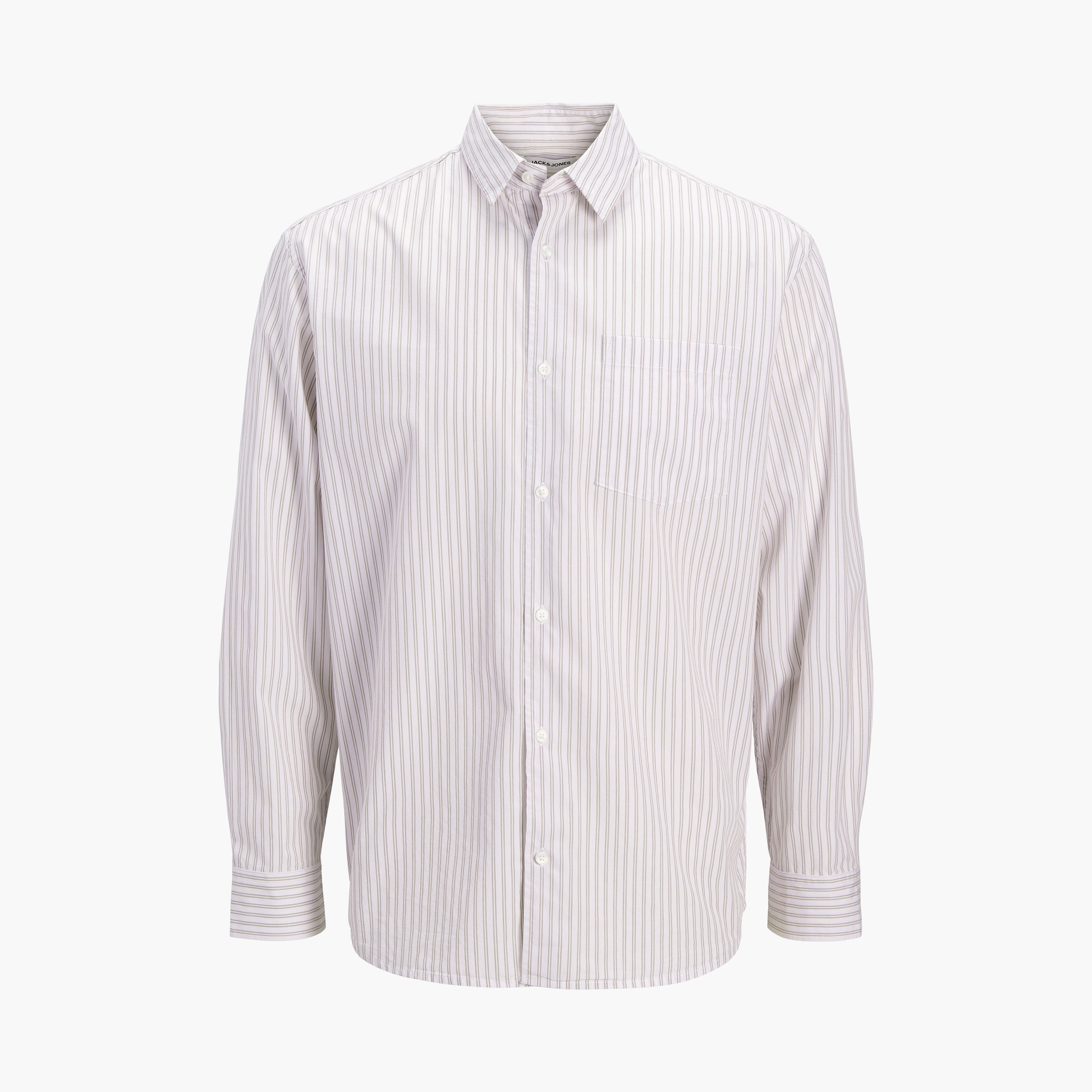 قميص رجالي مخطط بقصة مريحة بياقة مفرودة وأكمام طويلة من جاك آند جونز-men-clothing-shirts-image-10