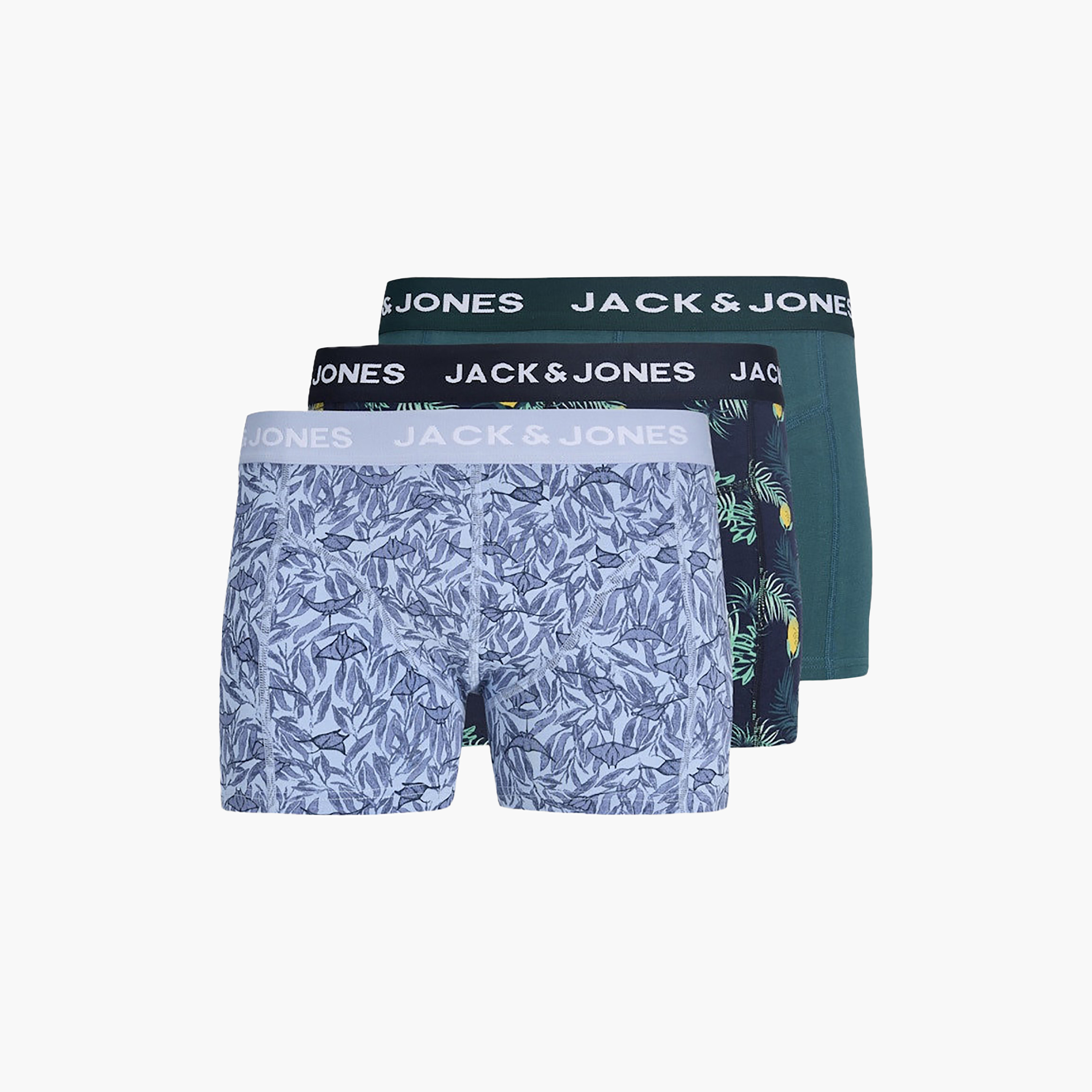 طقم ملابس داخلية رجالي "ترانكس" سادة ومطبوعة 3 قطع من جاك آند جونز-men-clothing-innerwear-underwear-image-1