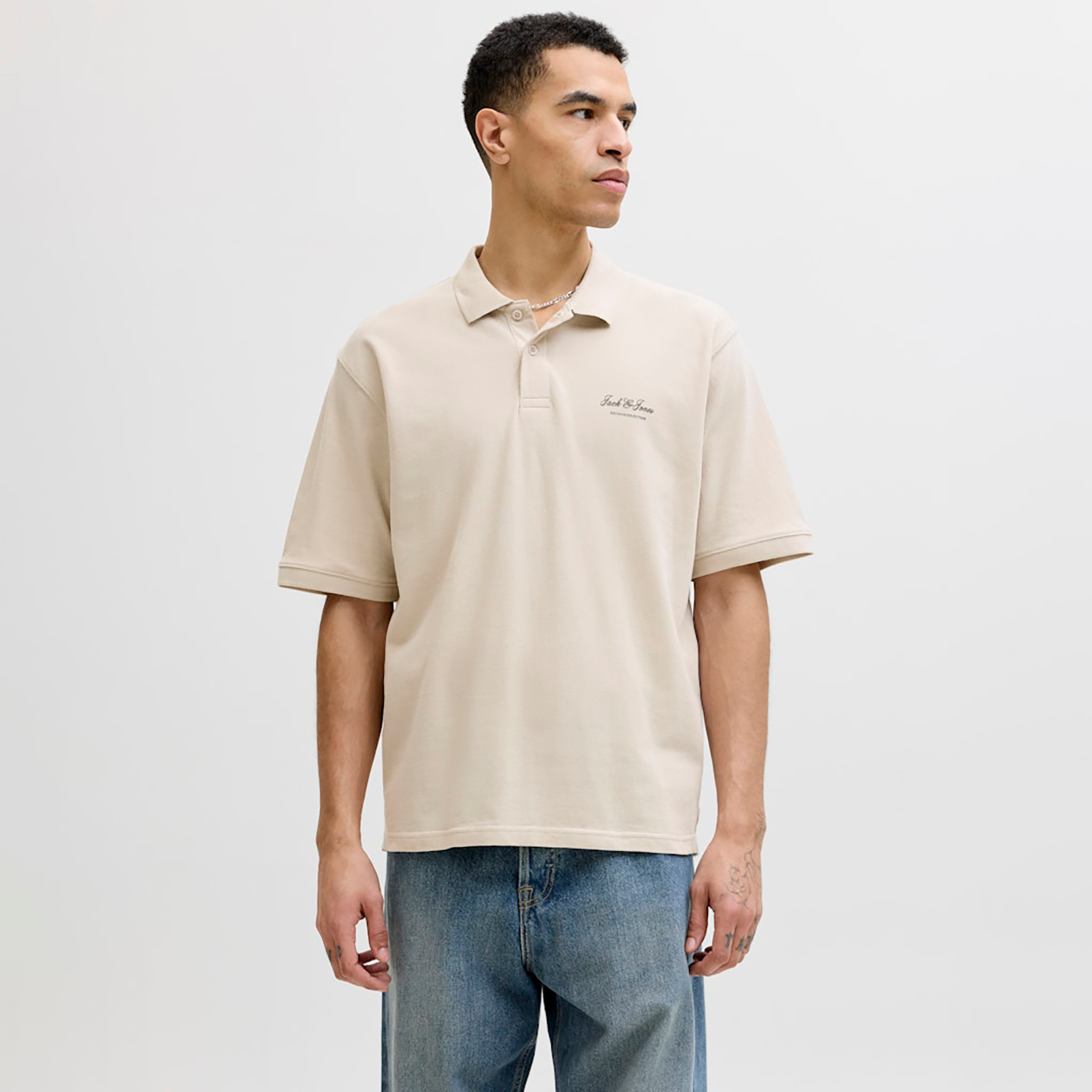 تي شيرت بولو رجالي سادة بياقة وأكمام قصيرة من جاك اند جونز-men-clothing-tshirtsandpolos-polos-image-20