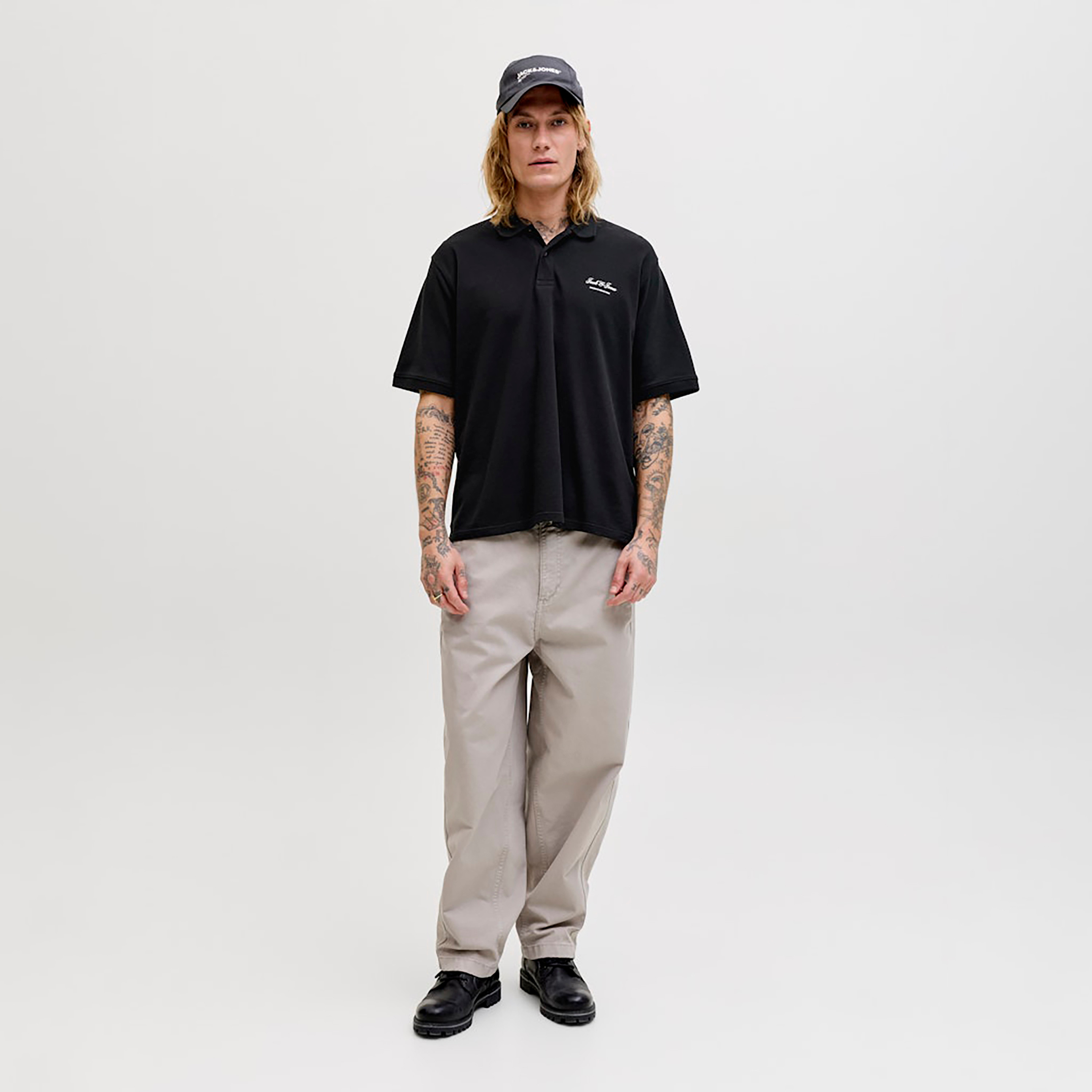 Jack & Jones Plain Collared Short Sleeves Men's Polo T-Shirt-men-clothing-tshirtsandpolos-polos-image-2