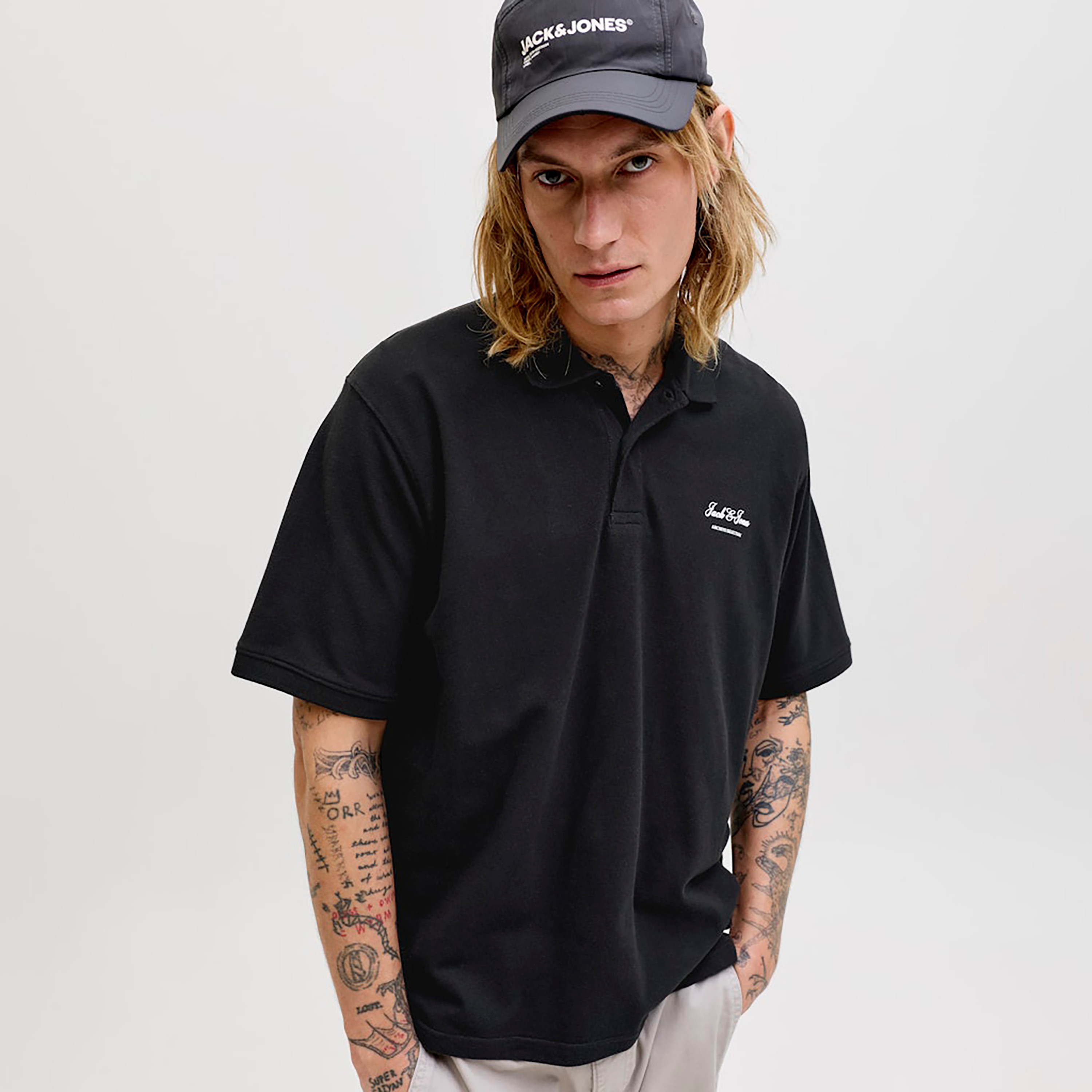 Jack & Jones Plain Collared Short Sleeves Men's Polo T-Shirt-men-clothing-tshirtsandpolos-polos-image-5