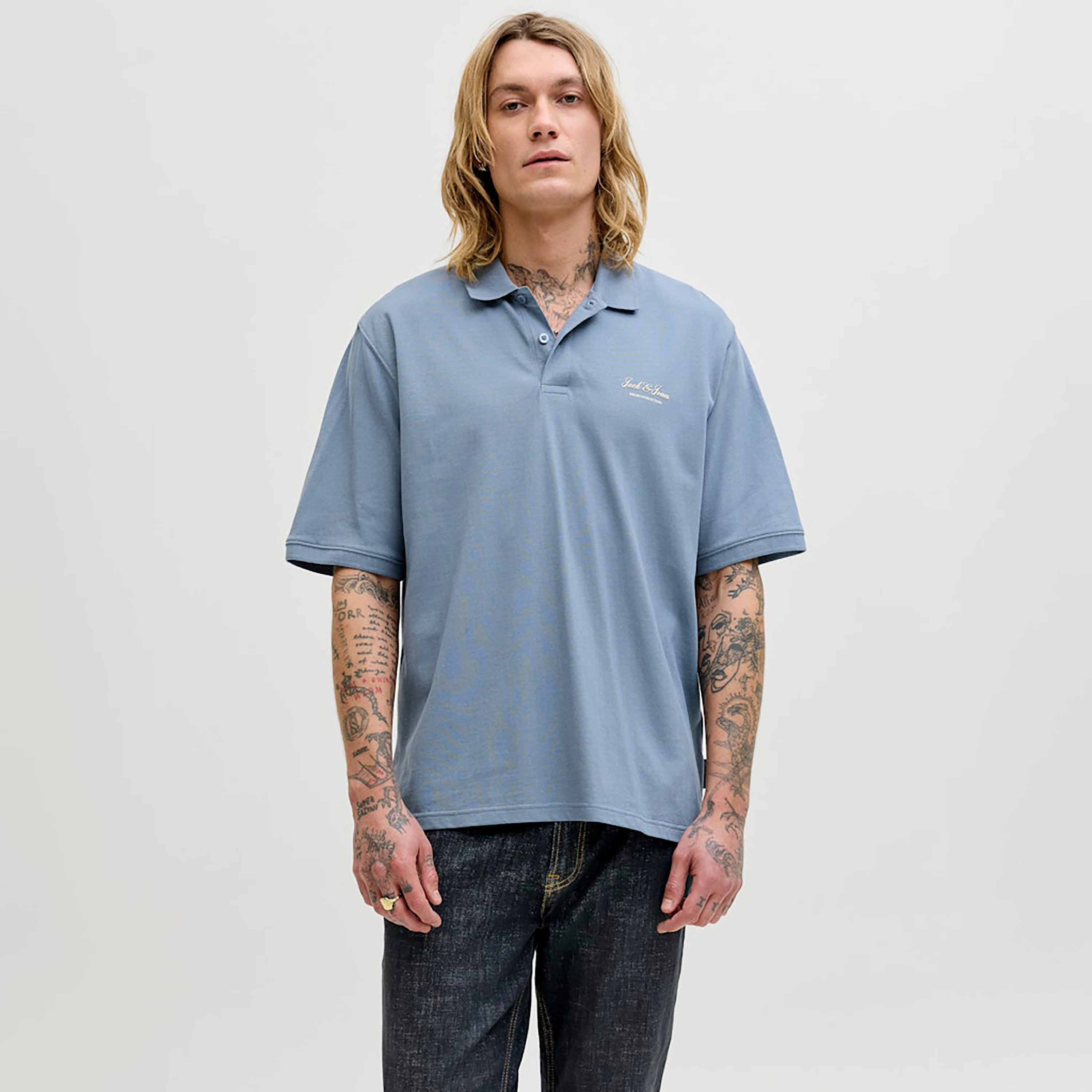 Jack & Jones Plain Collared Short Sleeves Men's Polo T-Shirt-men-clothing-tshirtsandpolos-polos-image-1